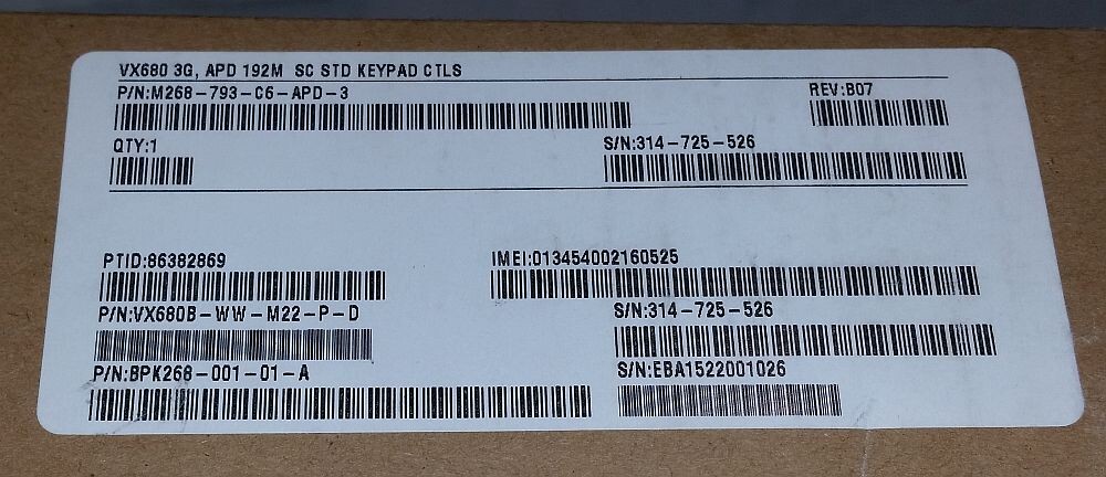 Verifone VX680 Credit Card Reader Terminal w/ Box Used Working
