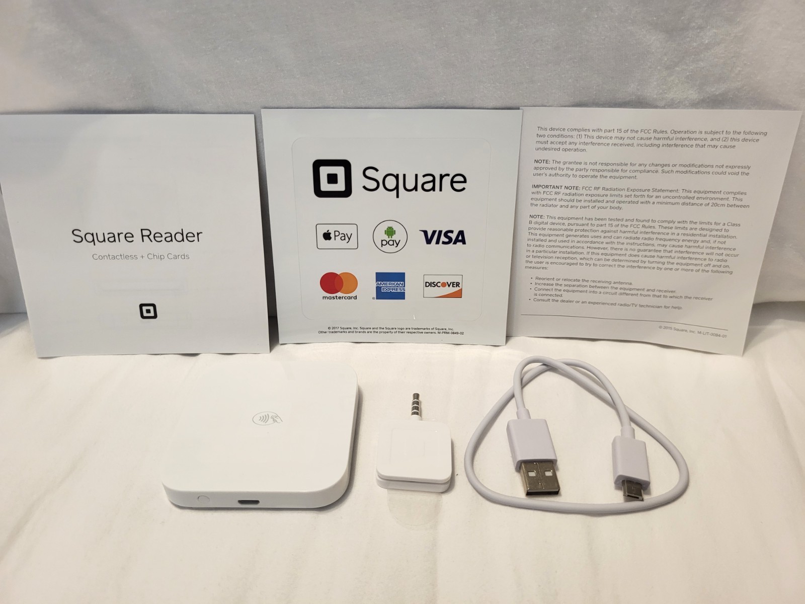 Square S8 Contactless Credit Card Reader & Megstripe Reader & Cable & Sticker