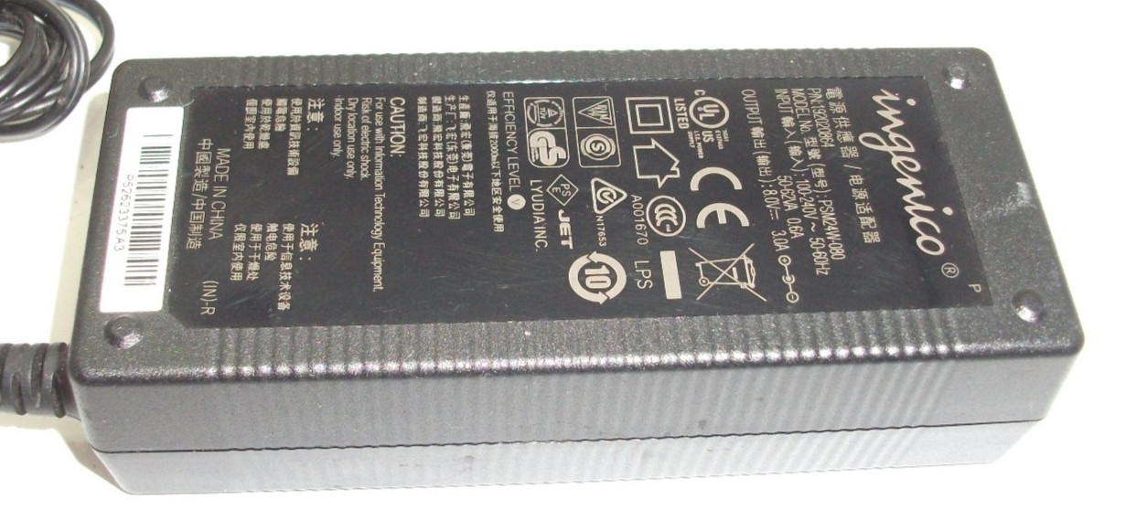 Ingenico ICT220/ICT250 Genuine OEM AC Adapter Power Supply w/ AC Power Cord