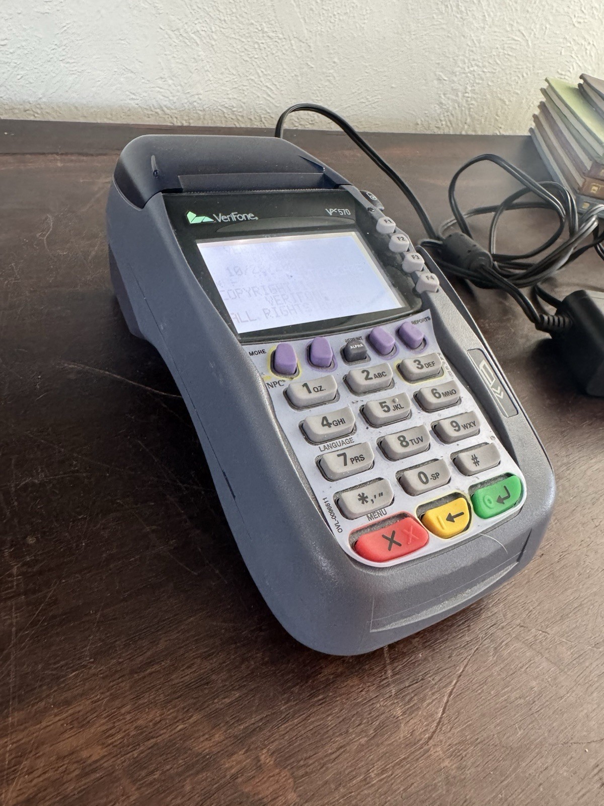 Verifone Vx570 Omni 5700 Credit Card Terminal Printer! Tested: Works!