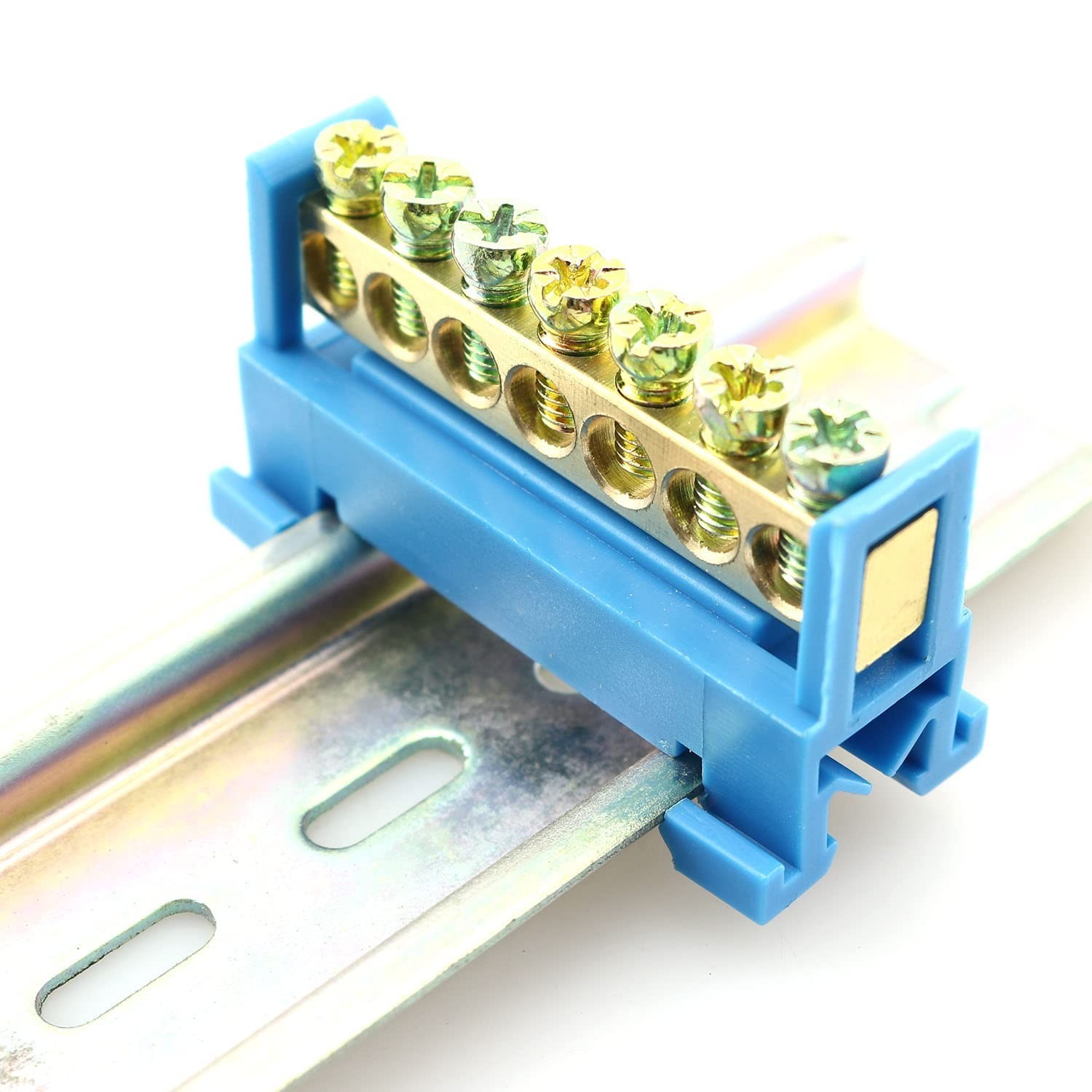 1pcs Terminal Block Terminal Bus Bar 7 Positions Screw Brass Terminal Groundi…