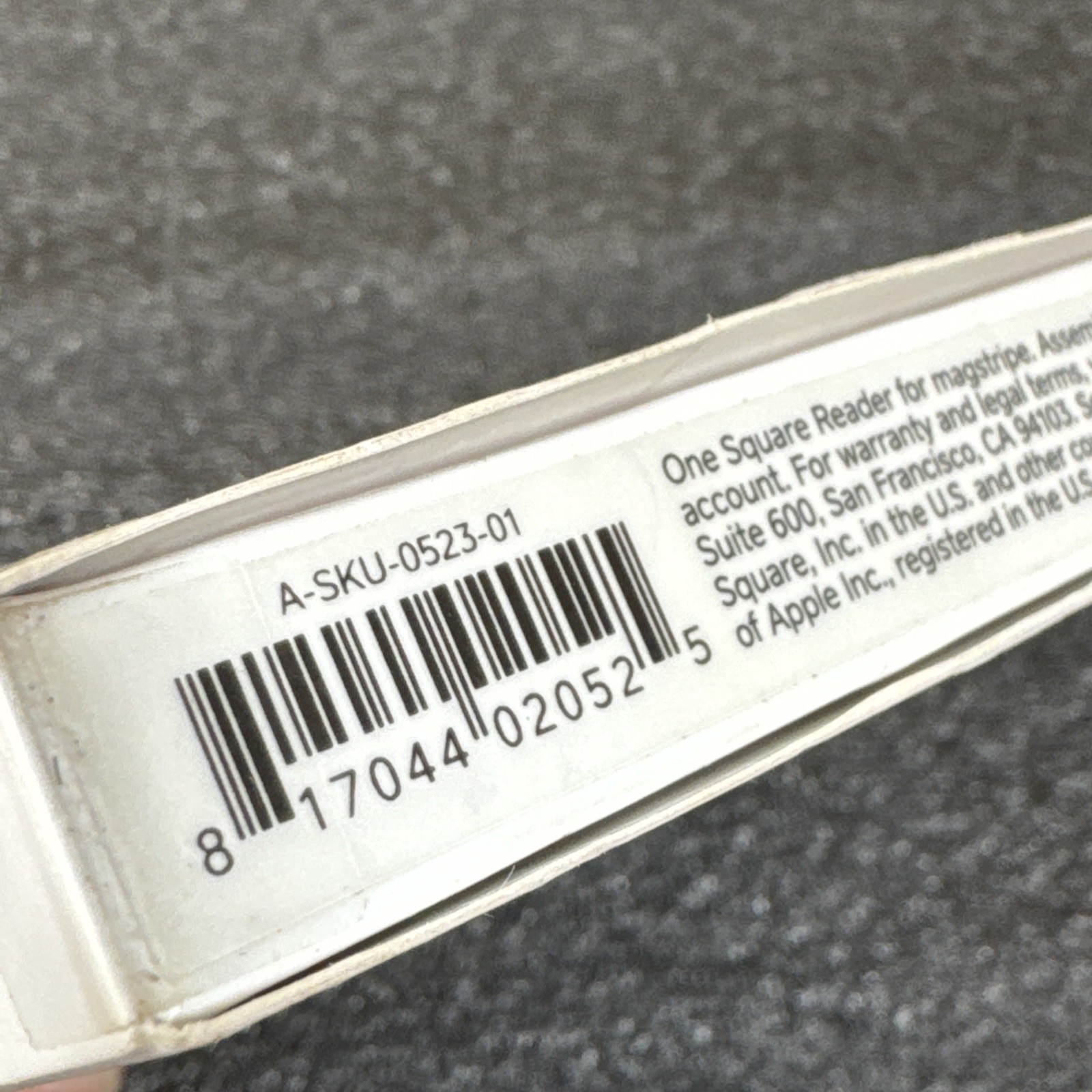 Square A-SKU-0523-01 Reader for Magstripe iPhone Lightning Connector New Sealed