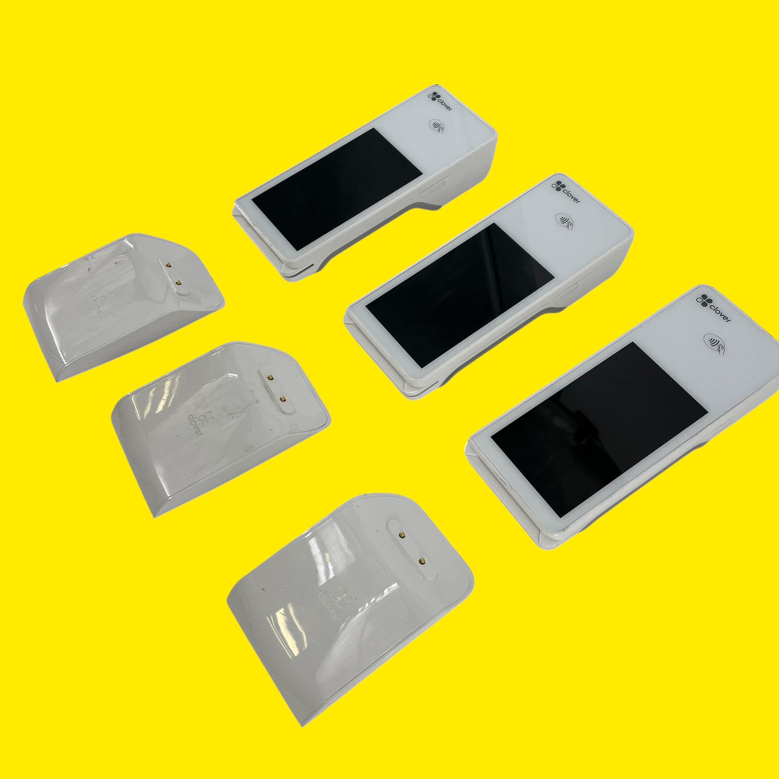 AS/IS – Lot of 3 Clover Flex C401U Wireless Credit Card POS Machine #P5489