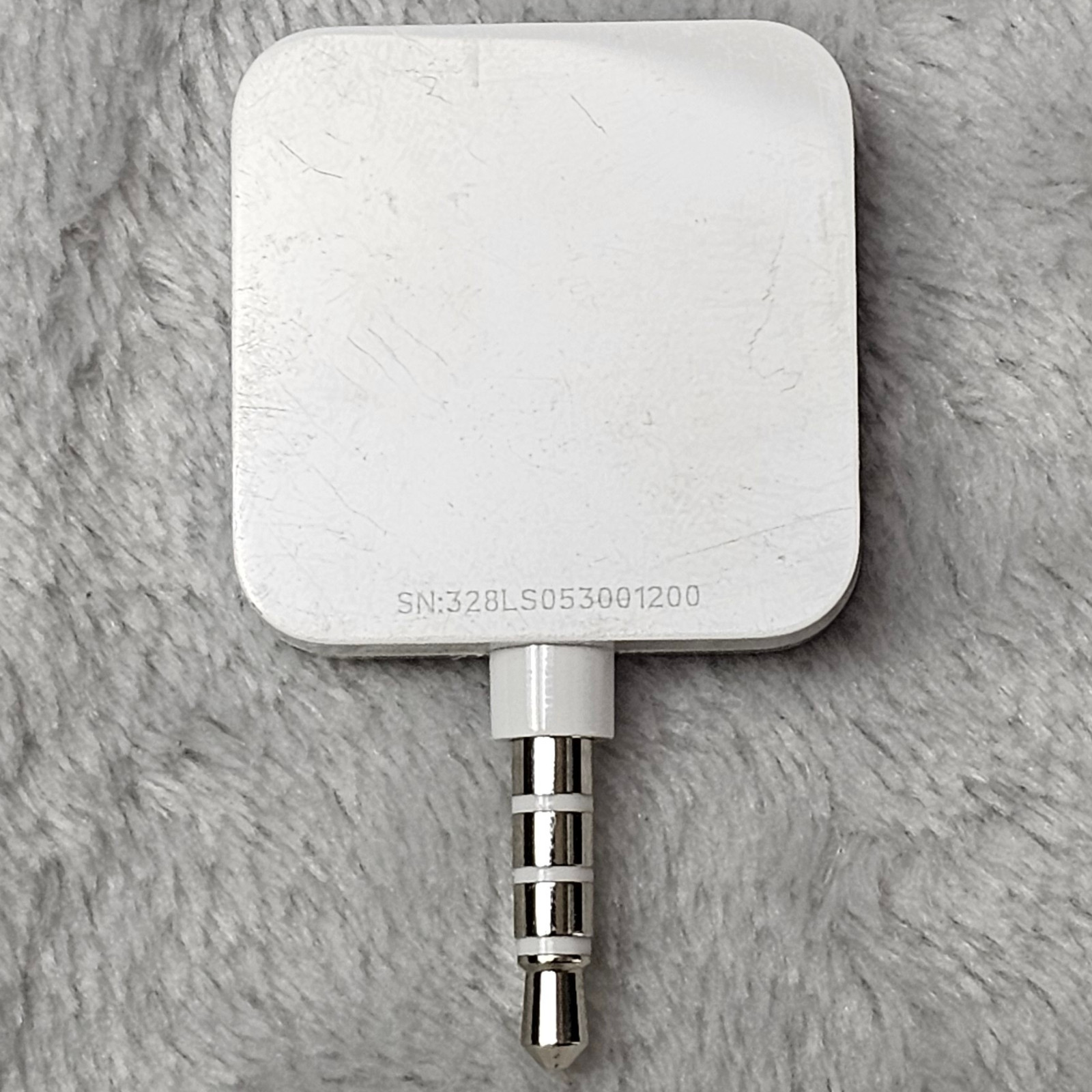 Square Magstripe Credit Card Reader Headphone Jack 3.5mm White Untested S4