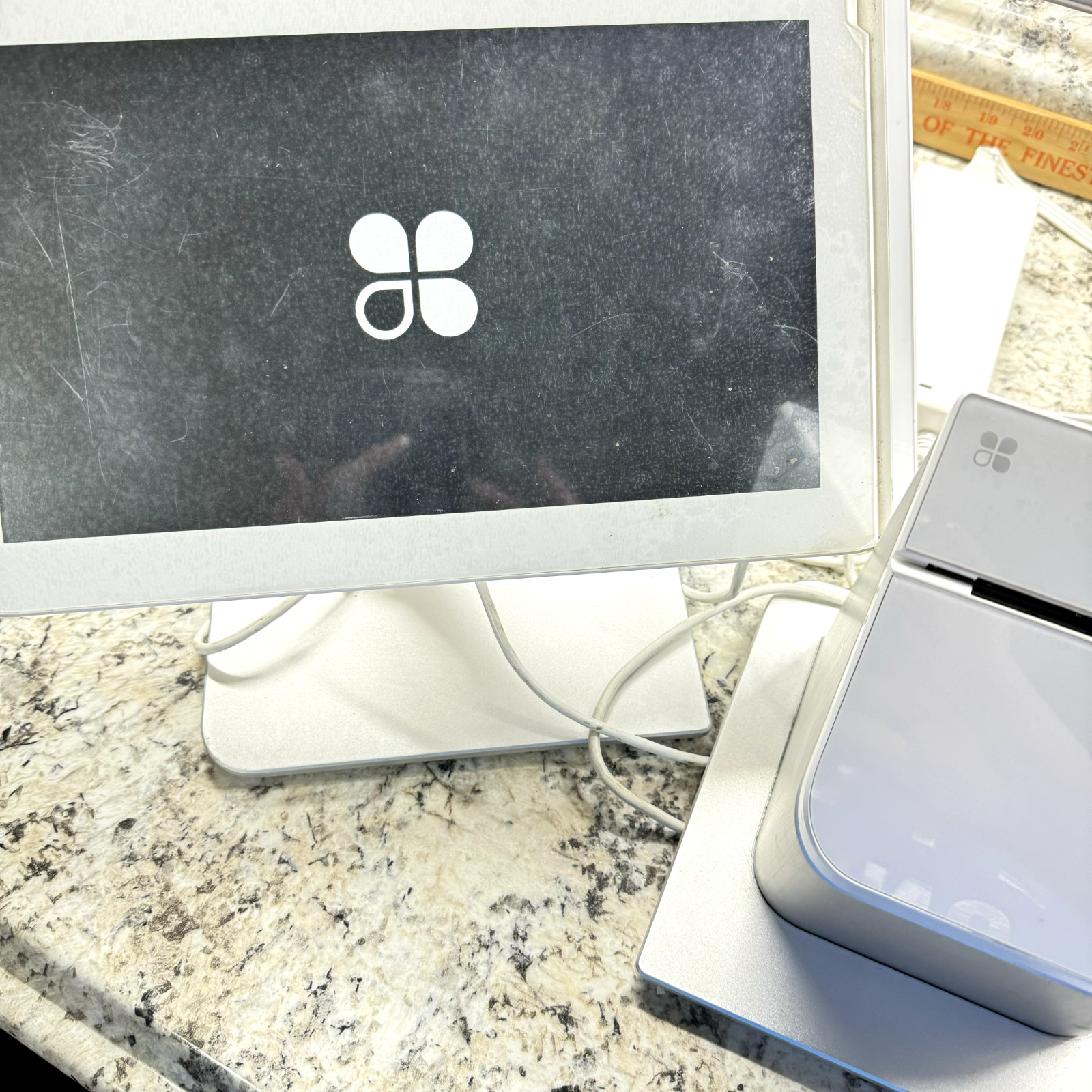 Clover Station C100 POS 1.0 System 2 Printers 1 Power Cord 2 Screens P100