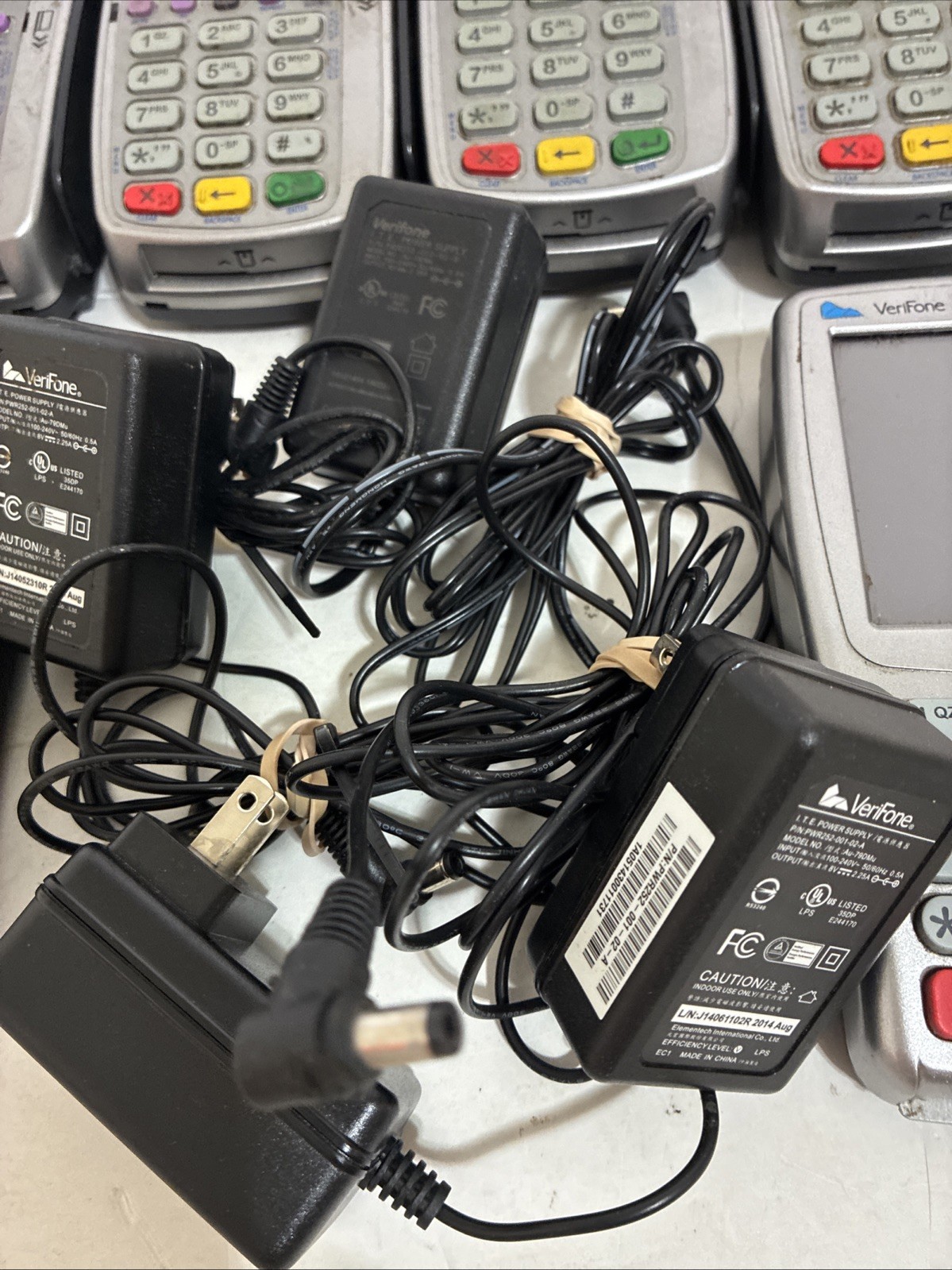 Lot of 6 Verifone VX520 VX820 POS Credit Card Reader Machine FOR PARTS & REPAIR