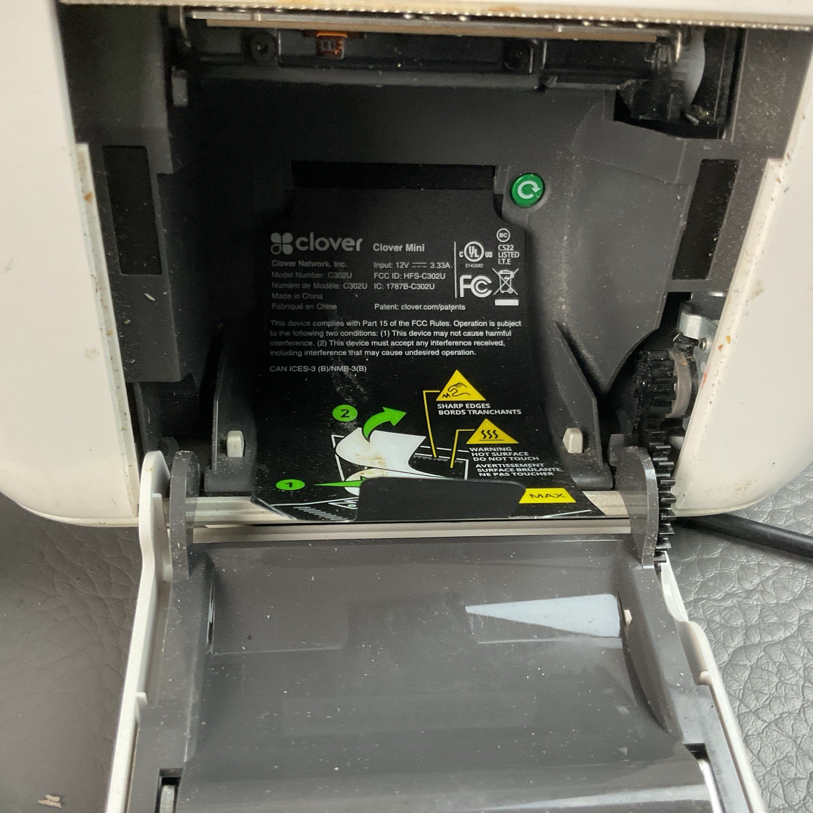 Clover Mini C302U 2nd Gen POS System + Hub & Power Supply–Locked- Working