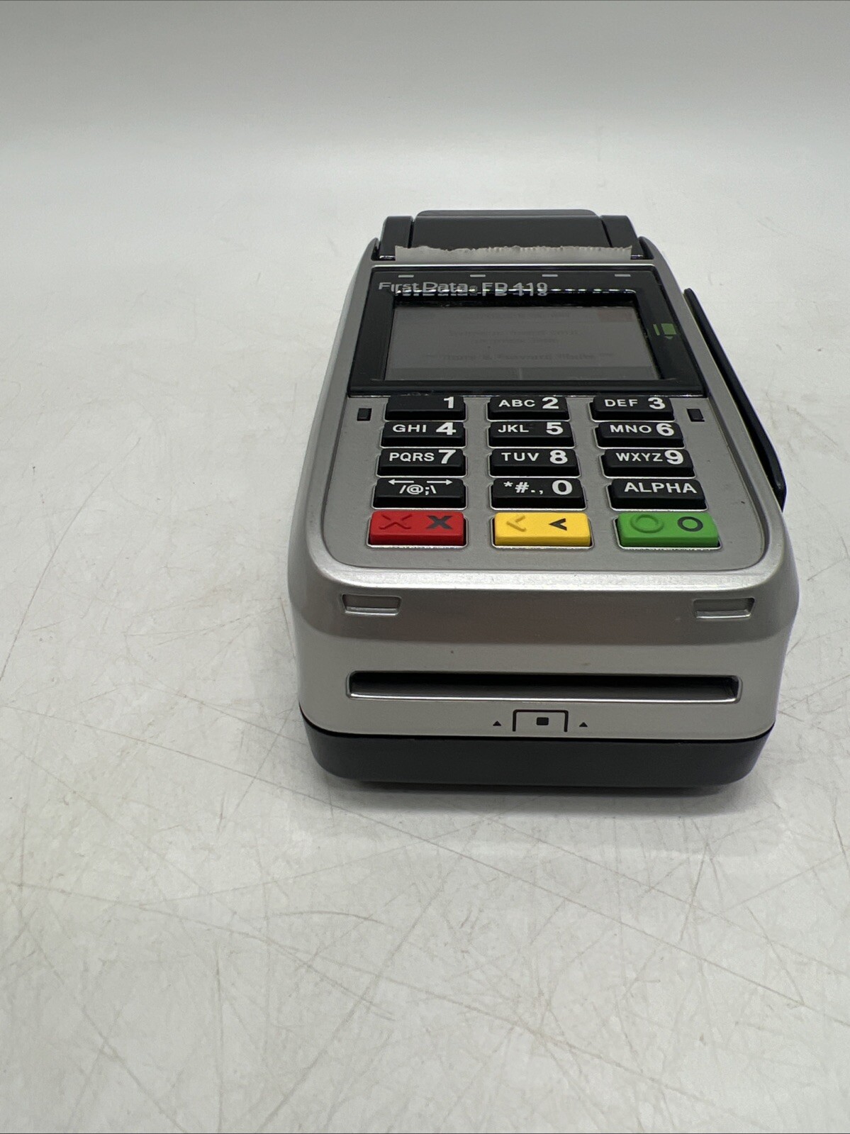 FIRST DATA FD 410 CREDIT CARD MACHINE WIRELESS SMART CHIP DEBIT READER TERMINAL