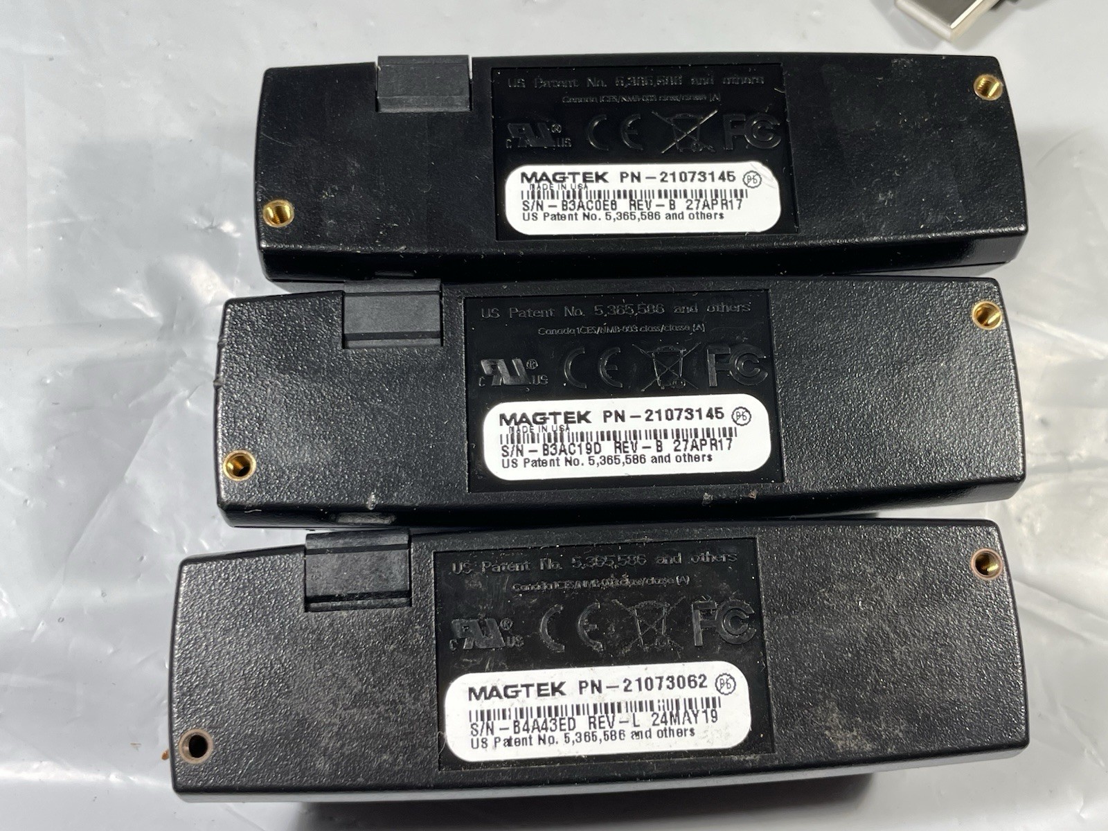 Lot of 5 MagTek MSR100 USB Magnetic Stripe Card Readers + Cables – VGC
