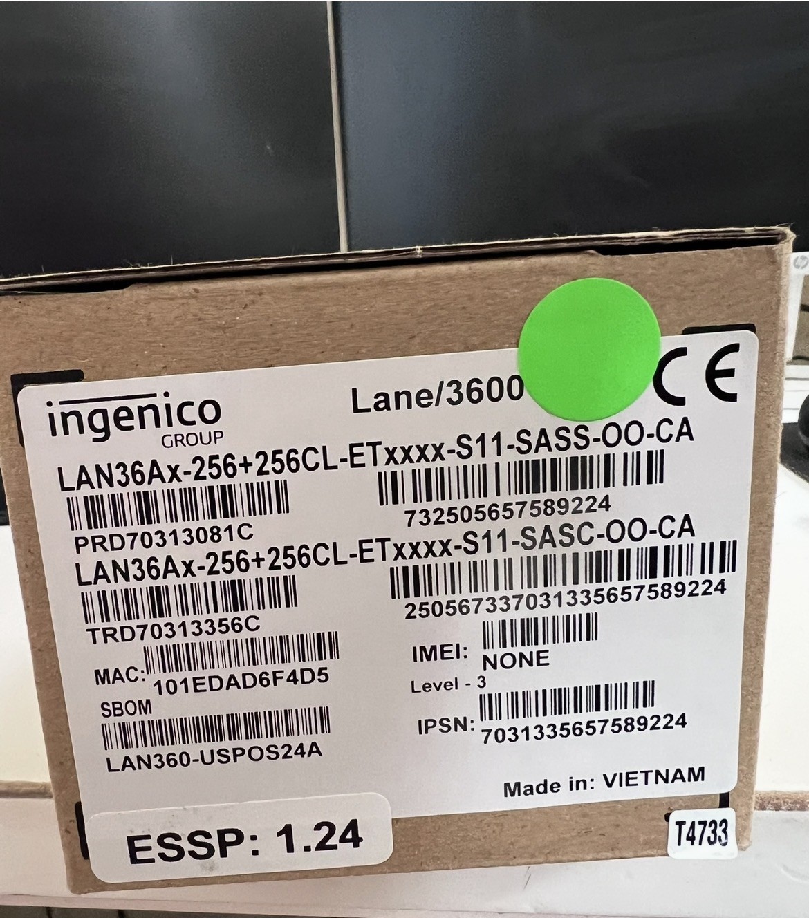 Ingenico Lane 3600 Card Reader Terminal Contactless POS – BRAND NEW SEALED!