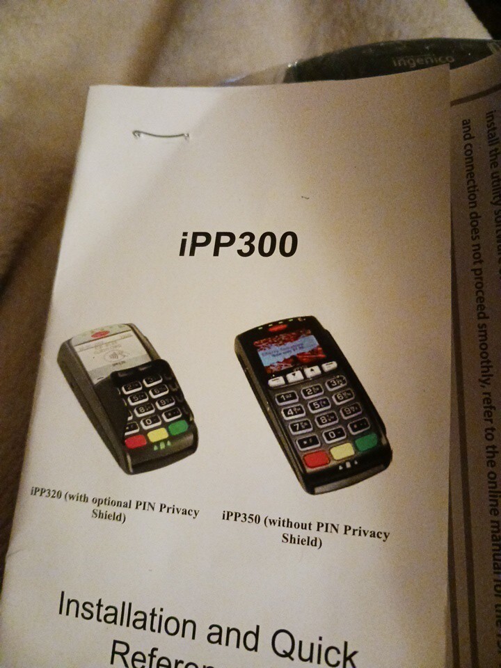 INGENICO IPP350-USBLU10A Credit Card Reader PAYMENT TERMINAL