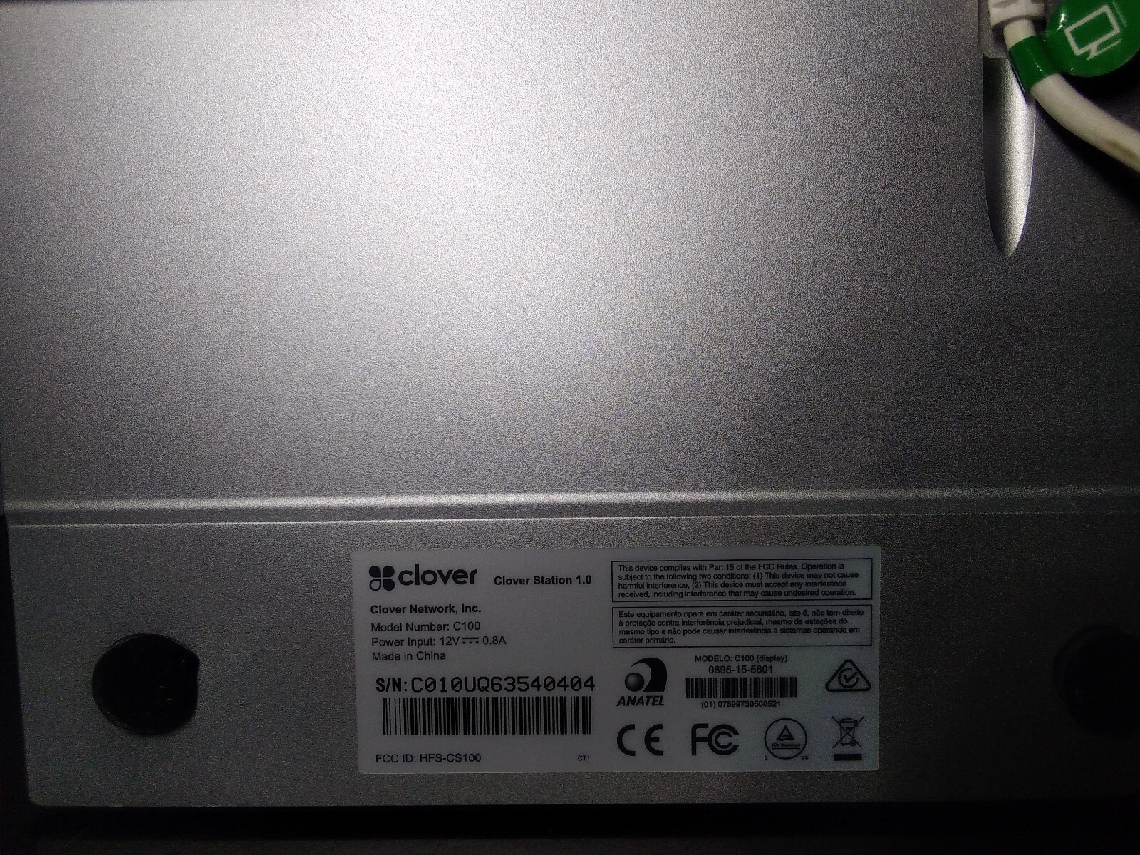 Clover Sation 1.0 POS System Monitor C100