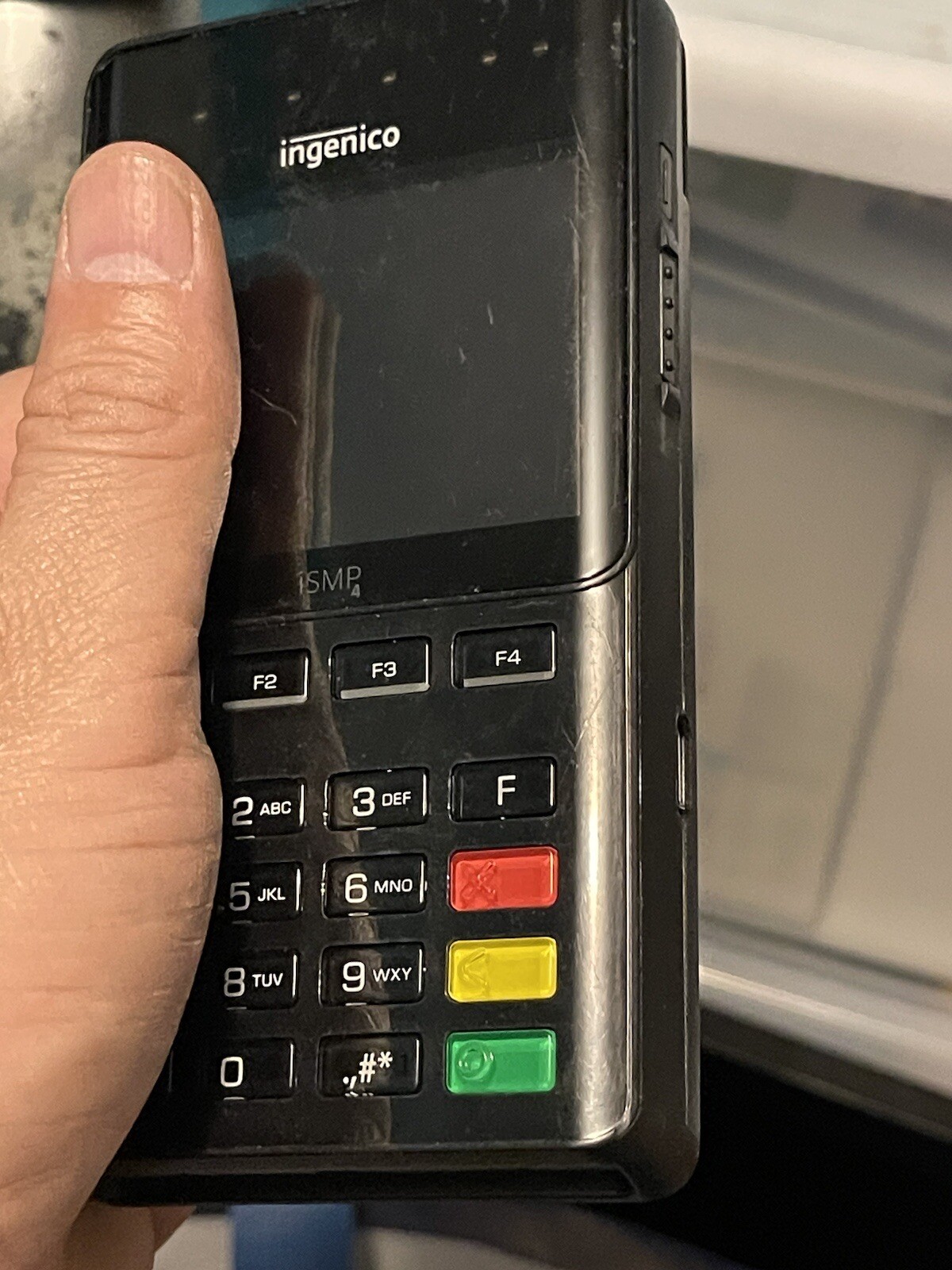 INGENICO ISMP4 IMP657-11P3556C PORTABLE POS TERMINAL (untested)