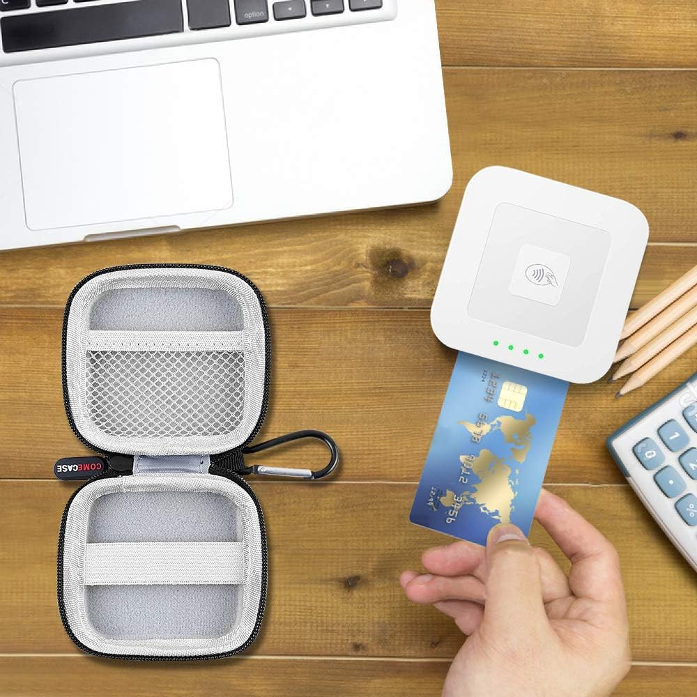 Chip Card Reader Scanner Case, Hard Carrying Bag Holder Fits Square A-SKU-0485 C
