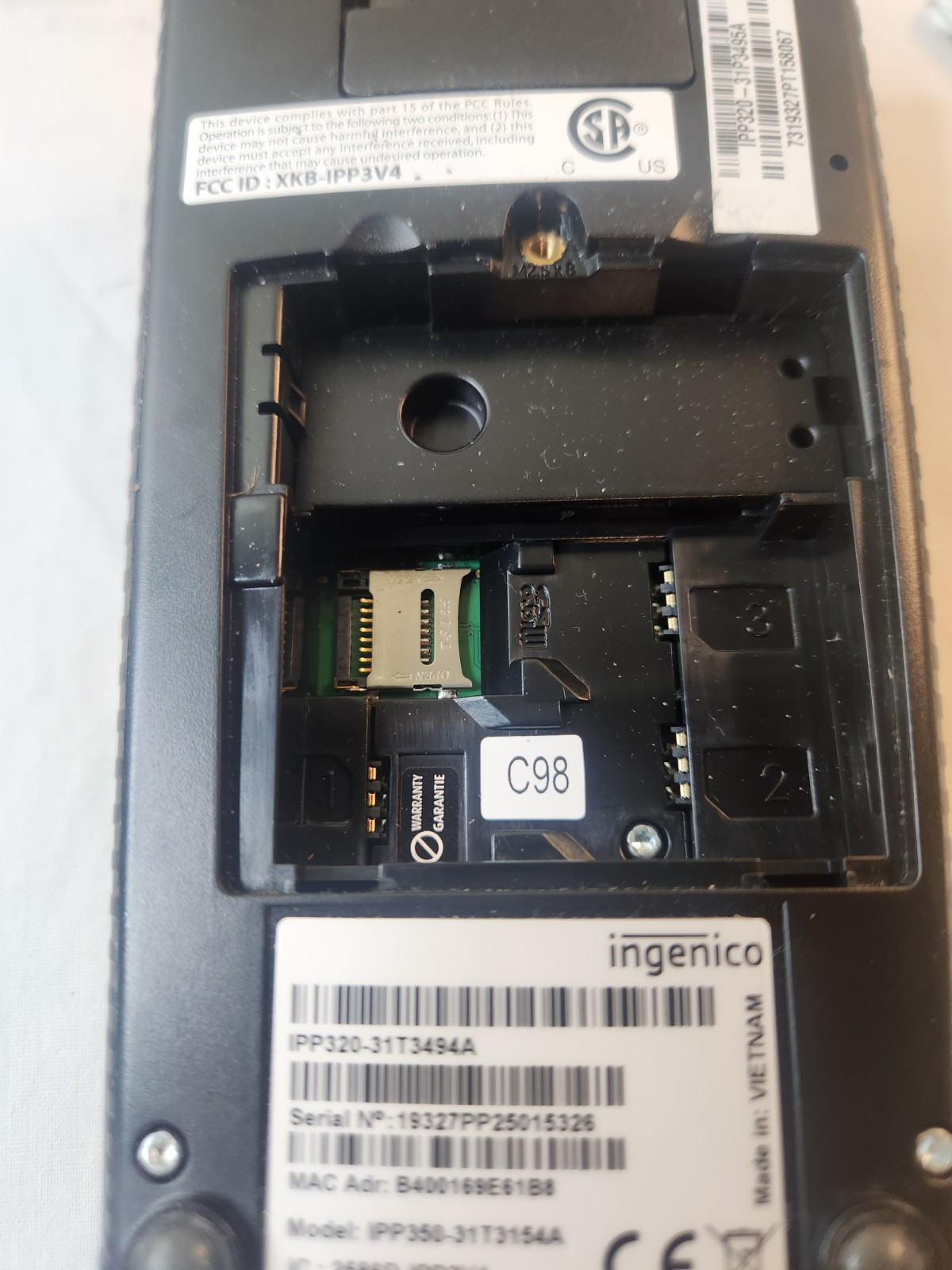 Ingenico IPP320 Payment Credit Card Reader Terminal