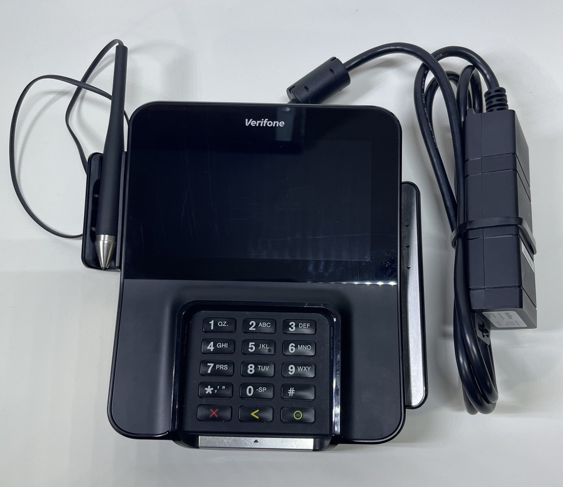 Verifone M400 Credit Card Terminal Wired with Stylus and Communications Cable