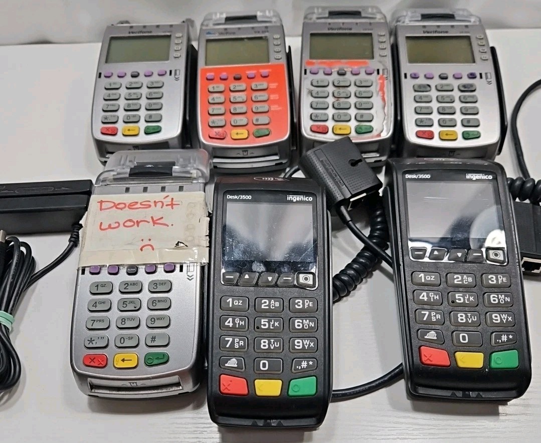 Electronics Lot Verifone VX520, Ingenico 3500 Lot Bundle For Parts Or Repair