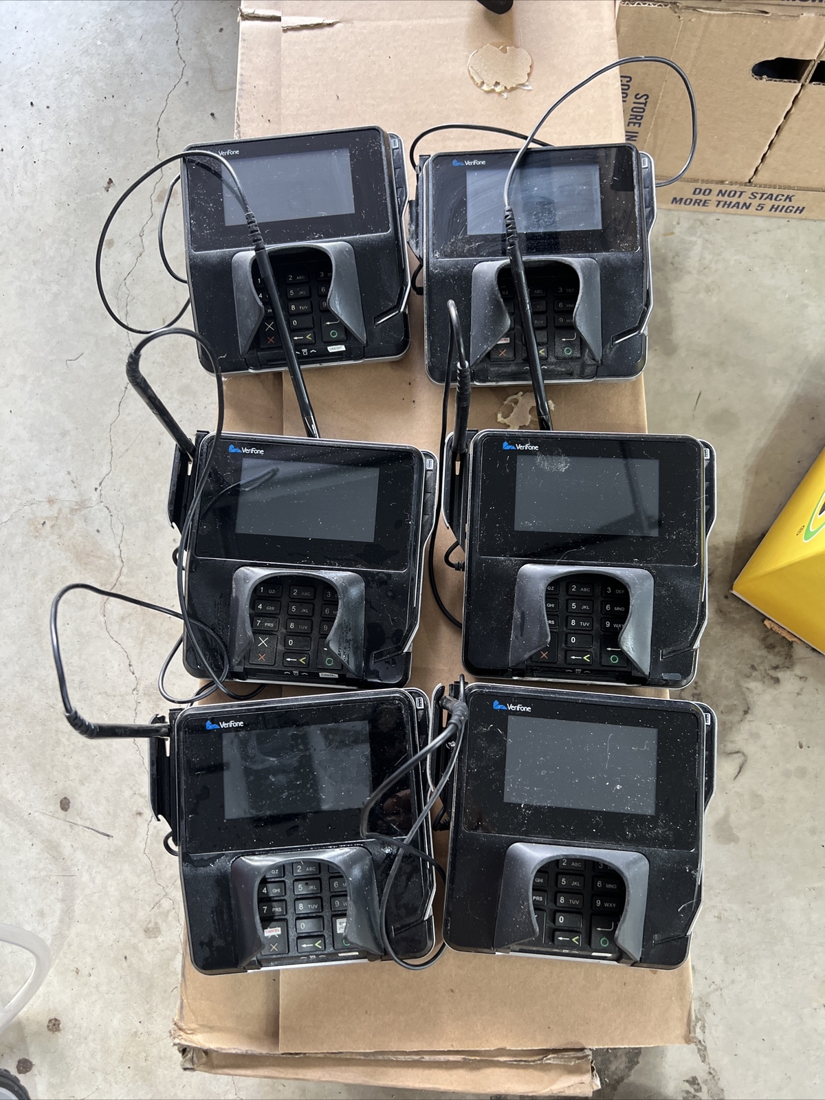 Verifone MX915 Credit Card Terminals W/Chip Reader M132-409-01-R Lot Of 6