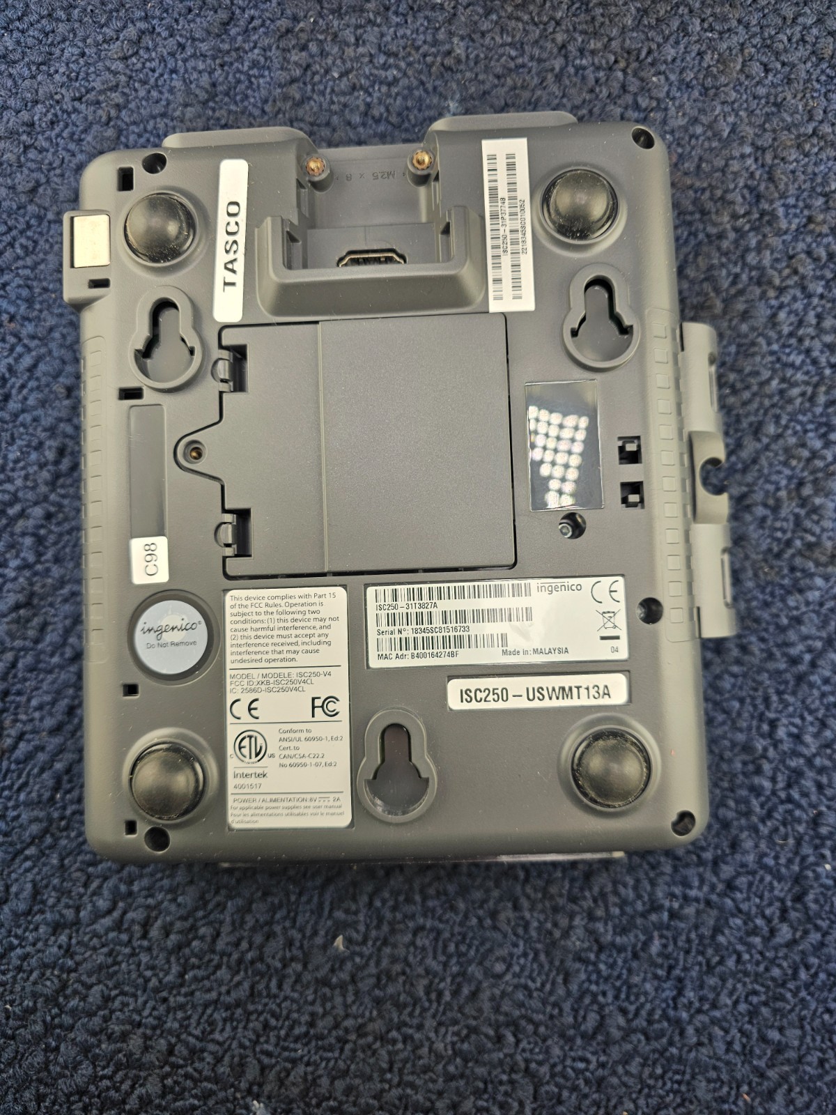 Ingenico ISC250-V4: ISC TOUCH 250-V4 Smart Credit Card Reader