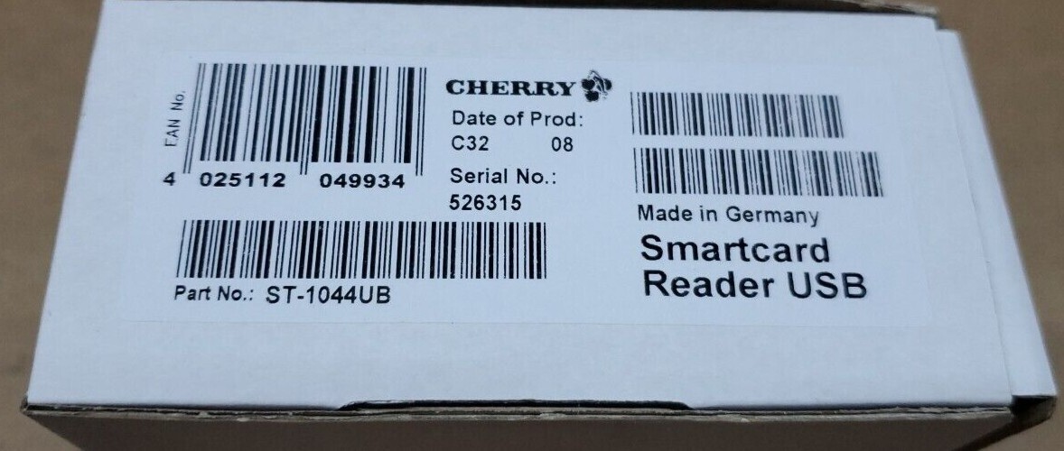 Cherry ST-1044UB USB Smart Card Reader, Made in Germany