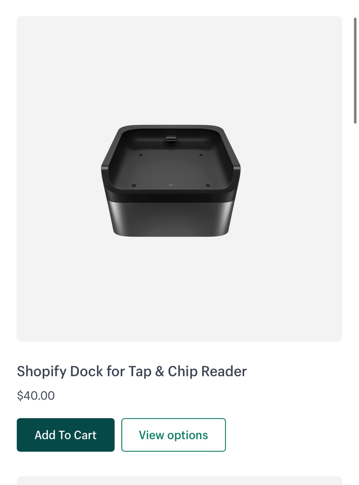 Shopify Dock and USB Cable (for Shopify Tap and Chip Card Reader) DOCK ONLY
