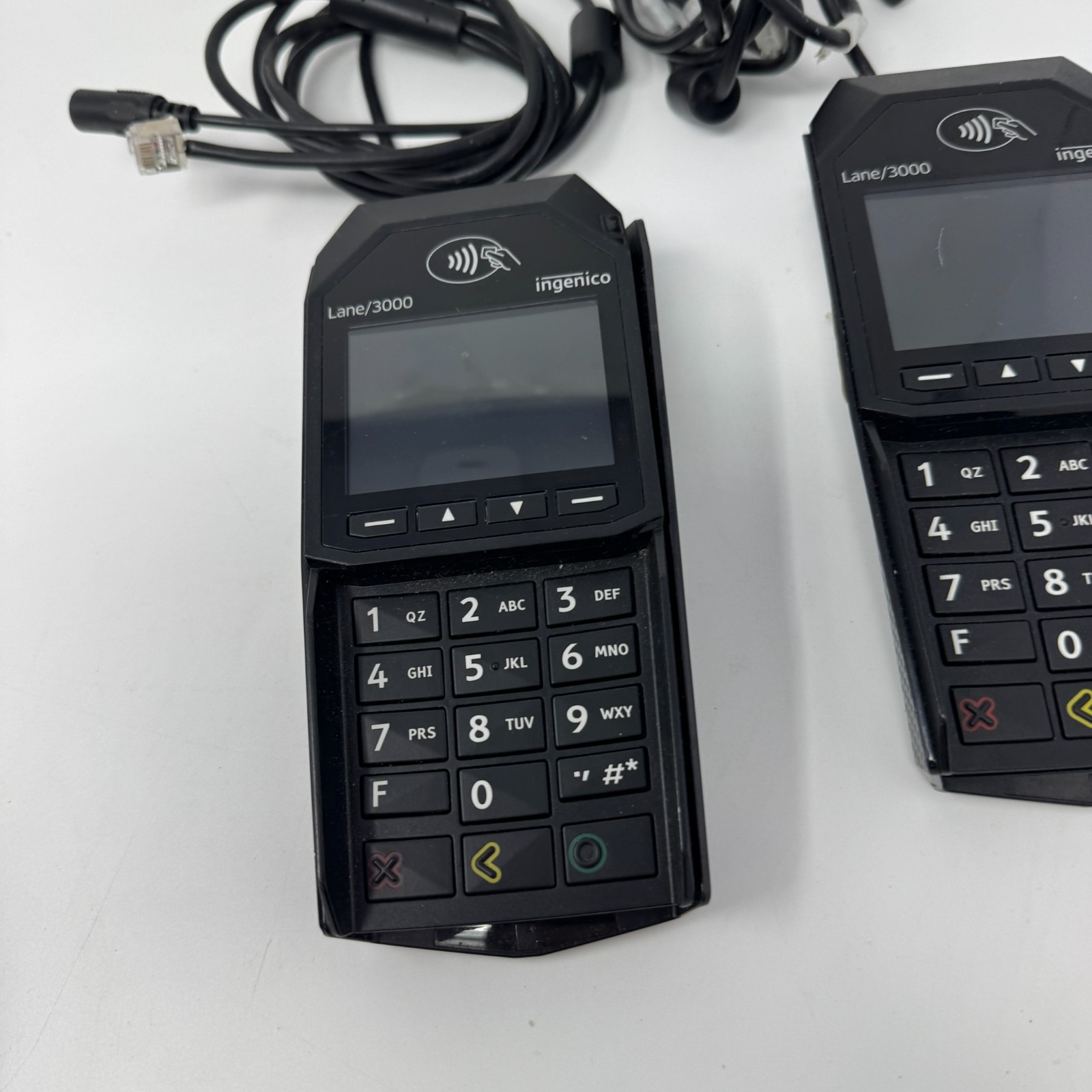 INGENICO LANE/3000 CL/Eth Credit Card Terminal And Power Adapter BUNDLE OF 2