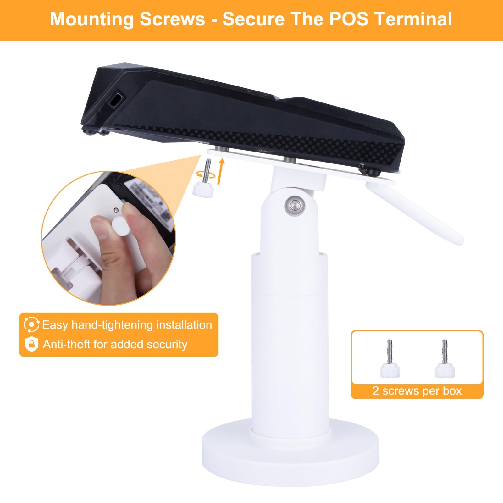 Credit Card Terminal Stand for Ingenico Lane/3000/3600/7000/8000, Metal Square P