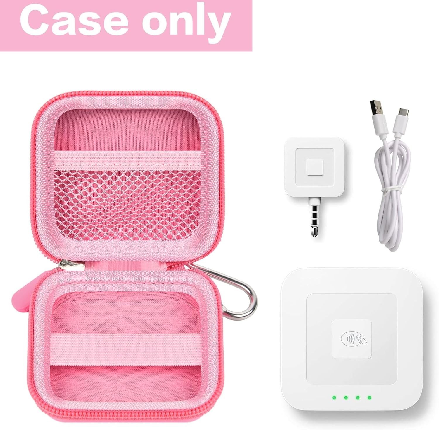 Pink Hard EVA Chip Card Reader Case – Lightweight & Water-Resistant Protection