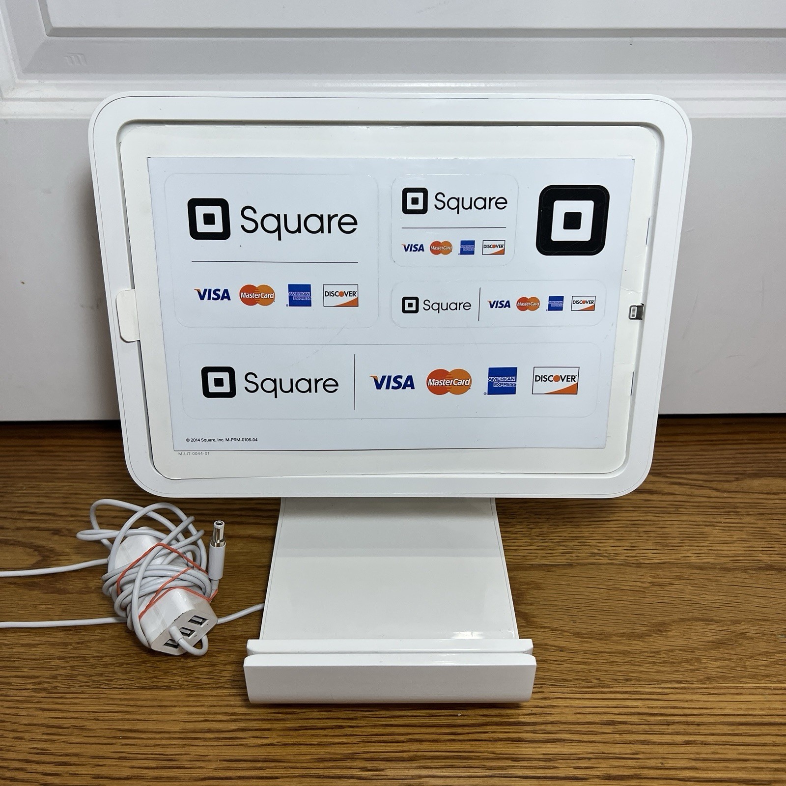 Square POS Stand In White With Original Manual And Unused Stickers 2014
