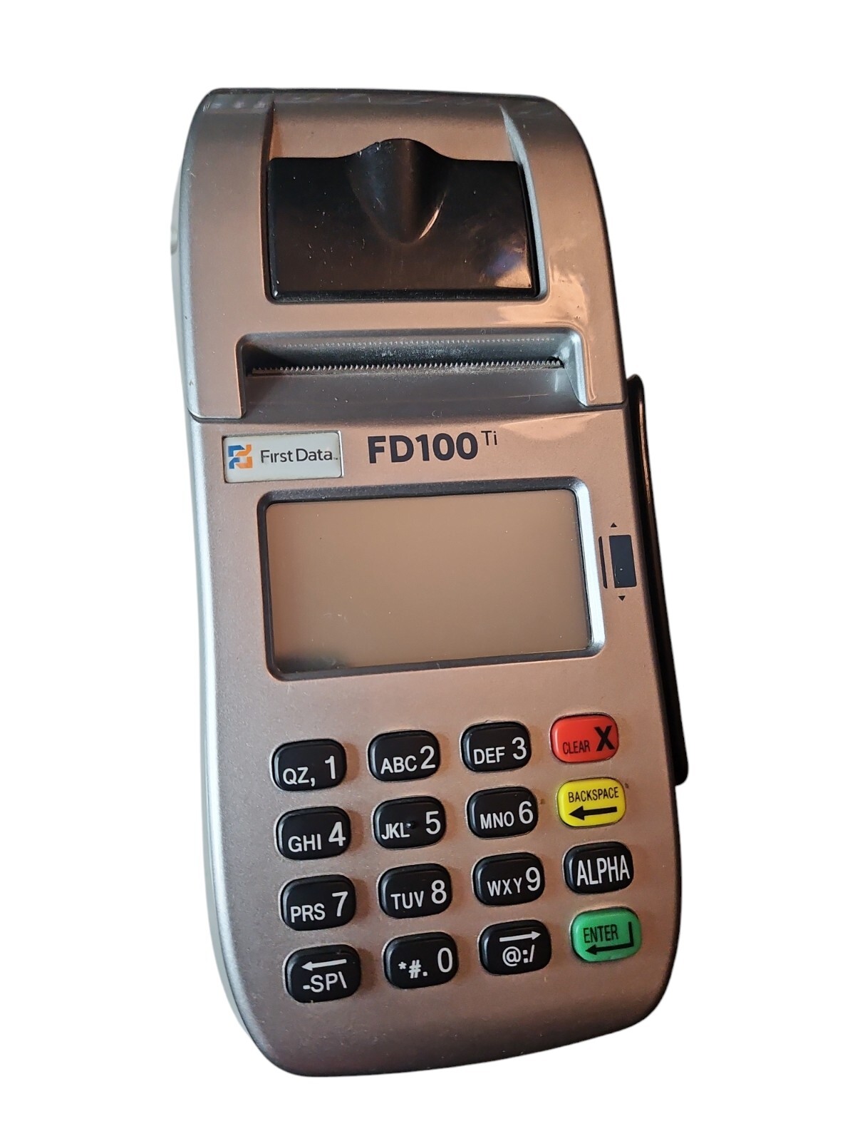 First Data FD100 TI Credit Card Reader POS Receipt Terminal Complete Clean