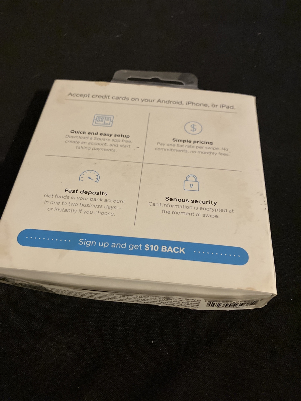Square Reader for Magstripe with Headset Jack Credit Card Reader IOS/Android