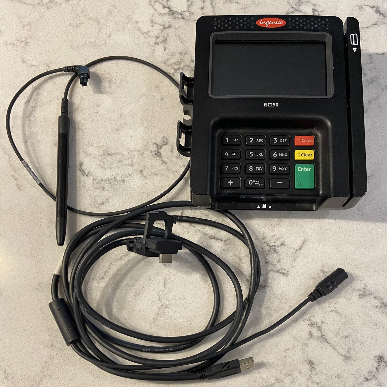 INGENICO ISC Touch 250 POS Payment Credit Card Terminal GOOD CONDITION FREE SHIP