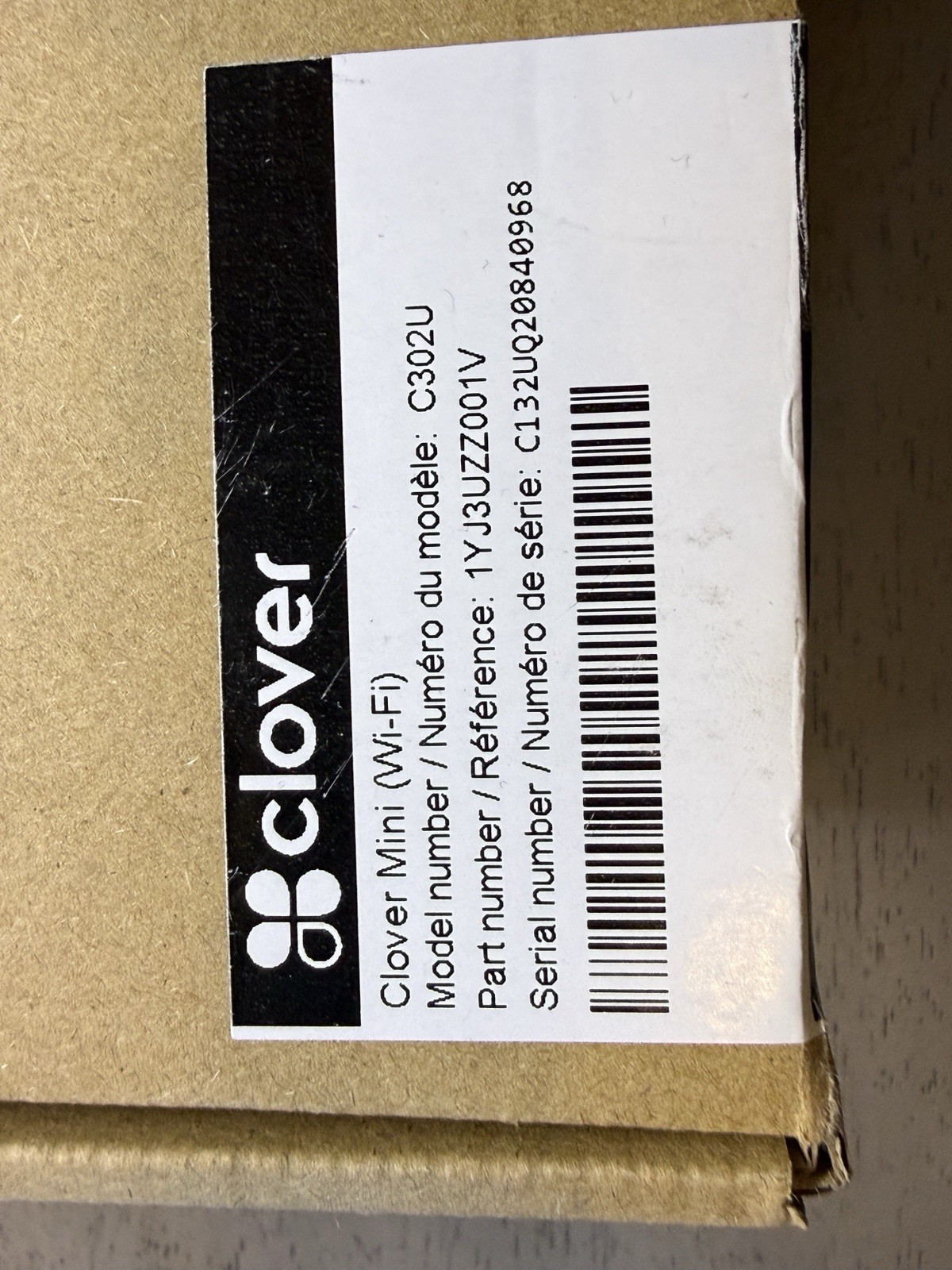 Clover Mini Wi-Fi Point of Sale System POS Model: C300 – UNTESTED