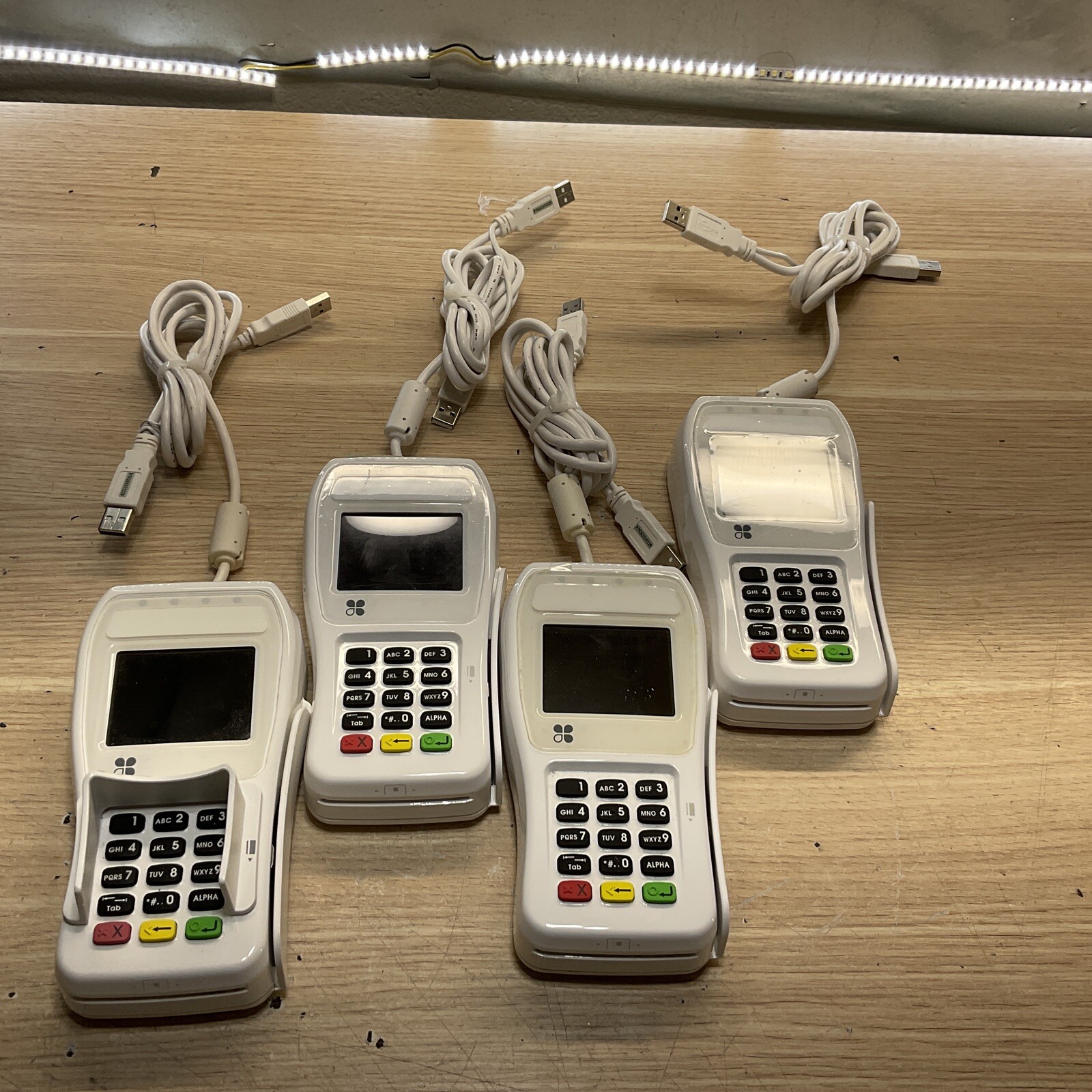 4 Clover XAC xPED-8006L2-3CR Locked LCD Display POS Syst Credit Card /JUA2218