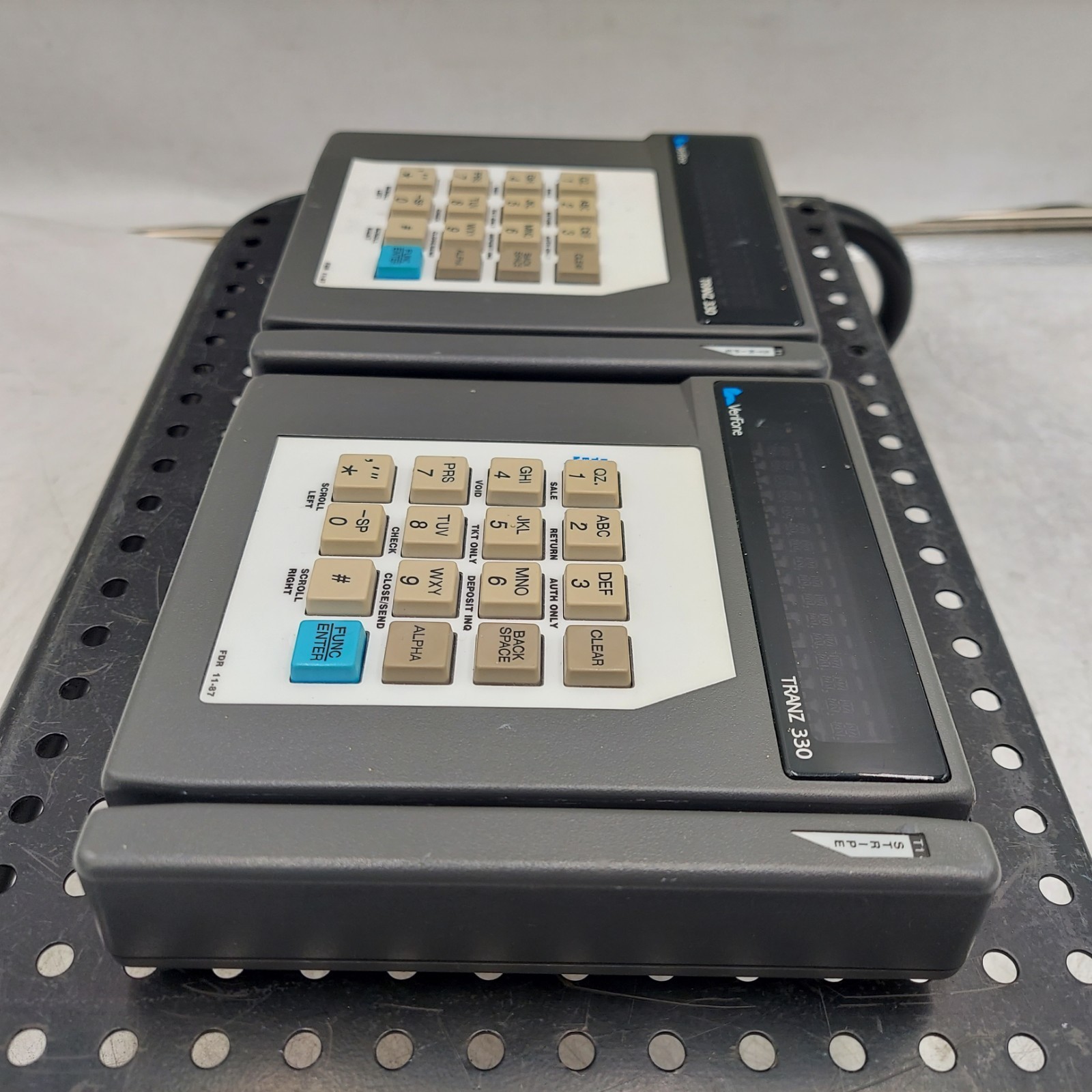 LOT OF 2 Verifone Tranz 330 Credit Card Terminal