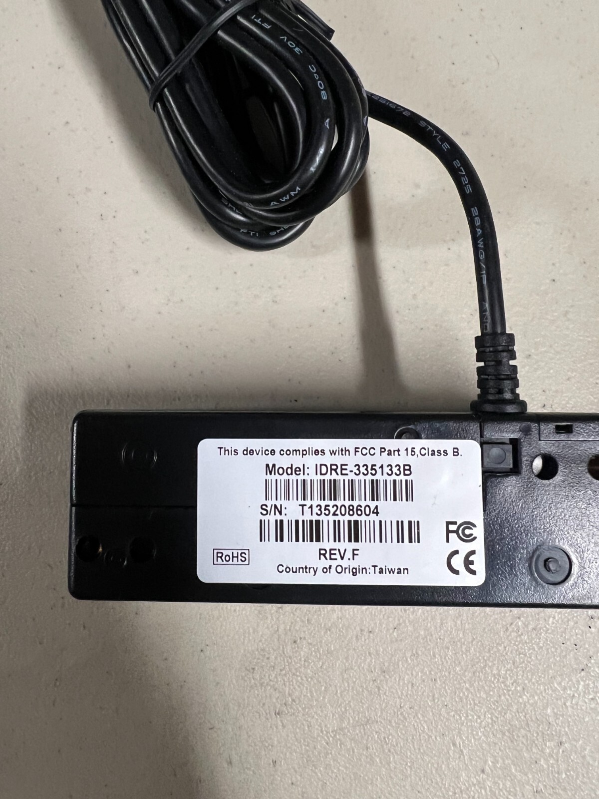 IDTECH MiniMag Magnetic Stripe Reader IDMB-335133B Rev F