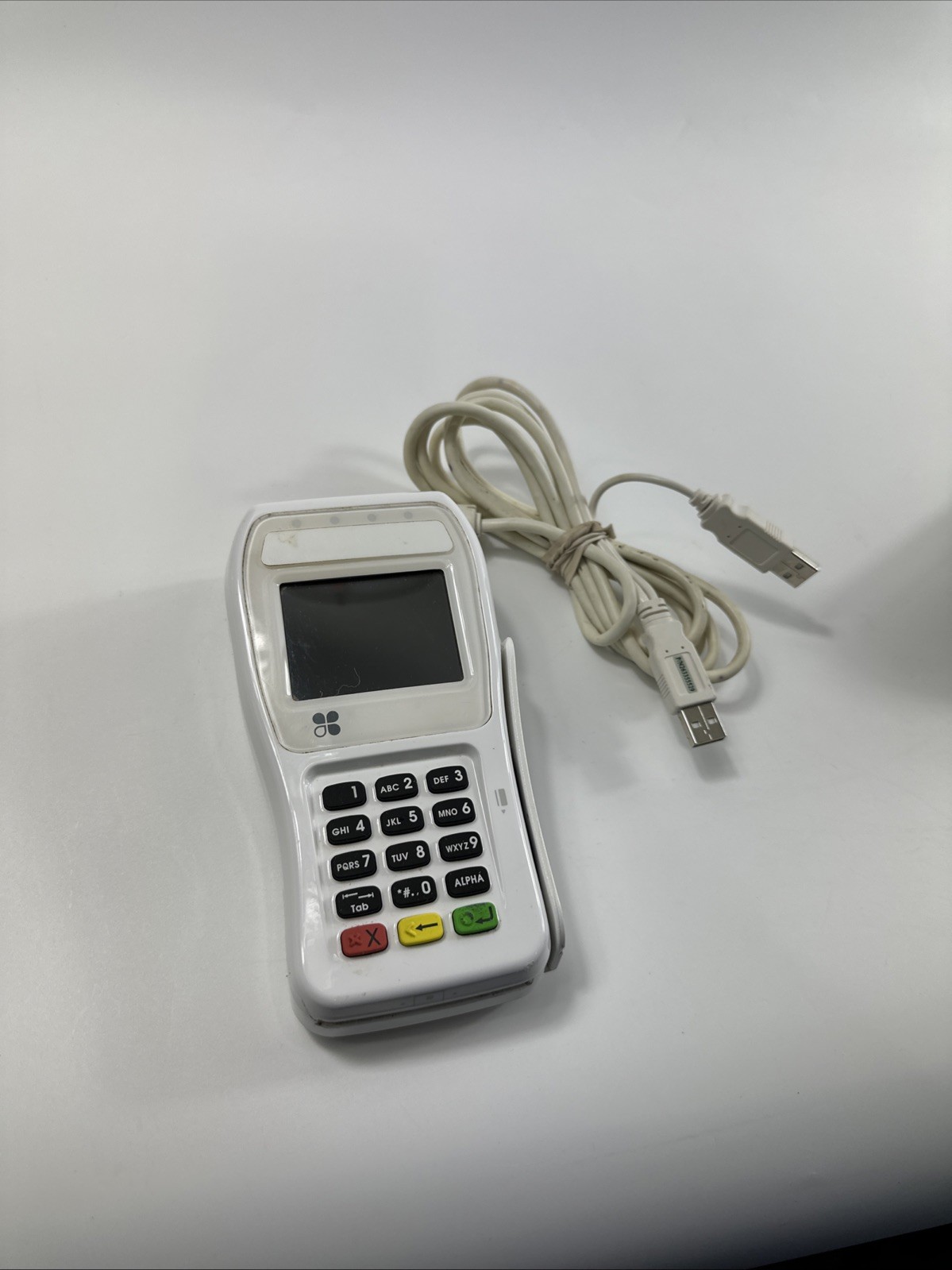 LockedClover XAC xPED-8006L2-3CR White LCD Display POS Syst Credit Card Terminal
