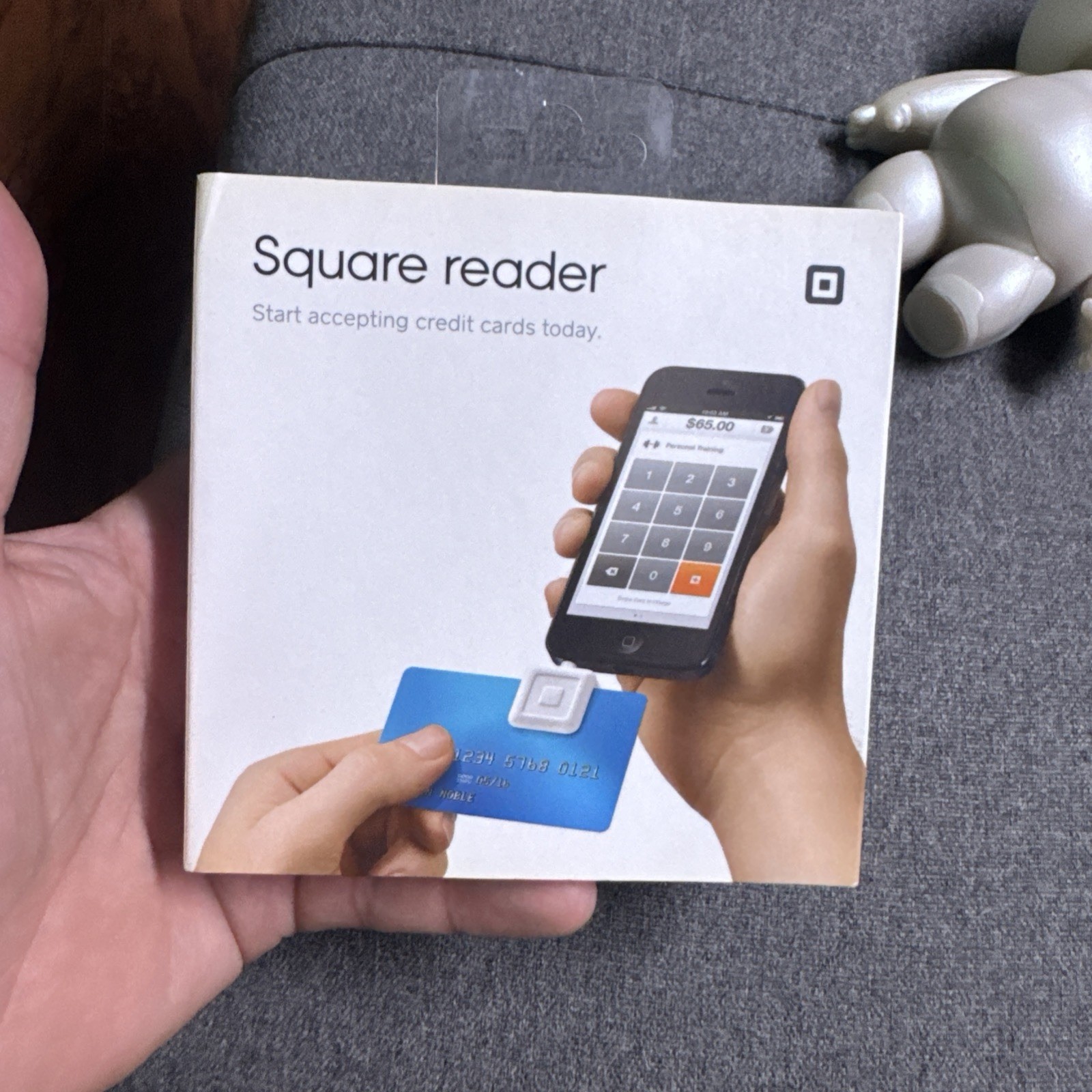 Square Credit Debit Card Reader 3.5mm Headphone Aux Jack White iPhone Android