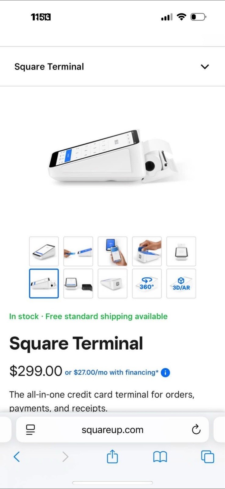 Square 02099 Credit Card Terminals