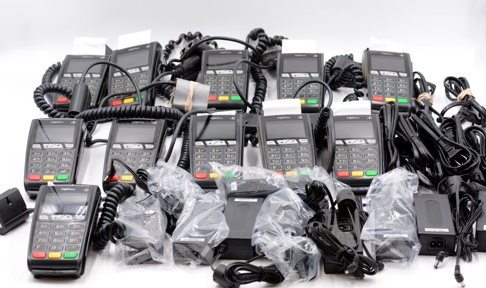 LOT OF 11 INGENICO iCT250 CREDIT CARD PROCESSING READERS PAYMENT TERMINALS