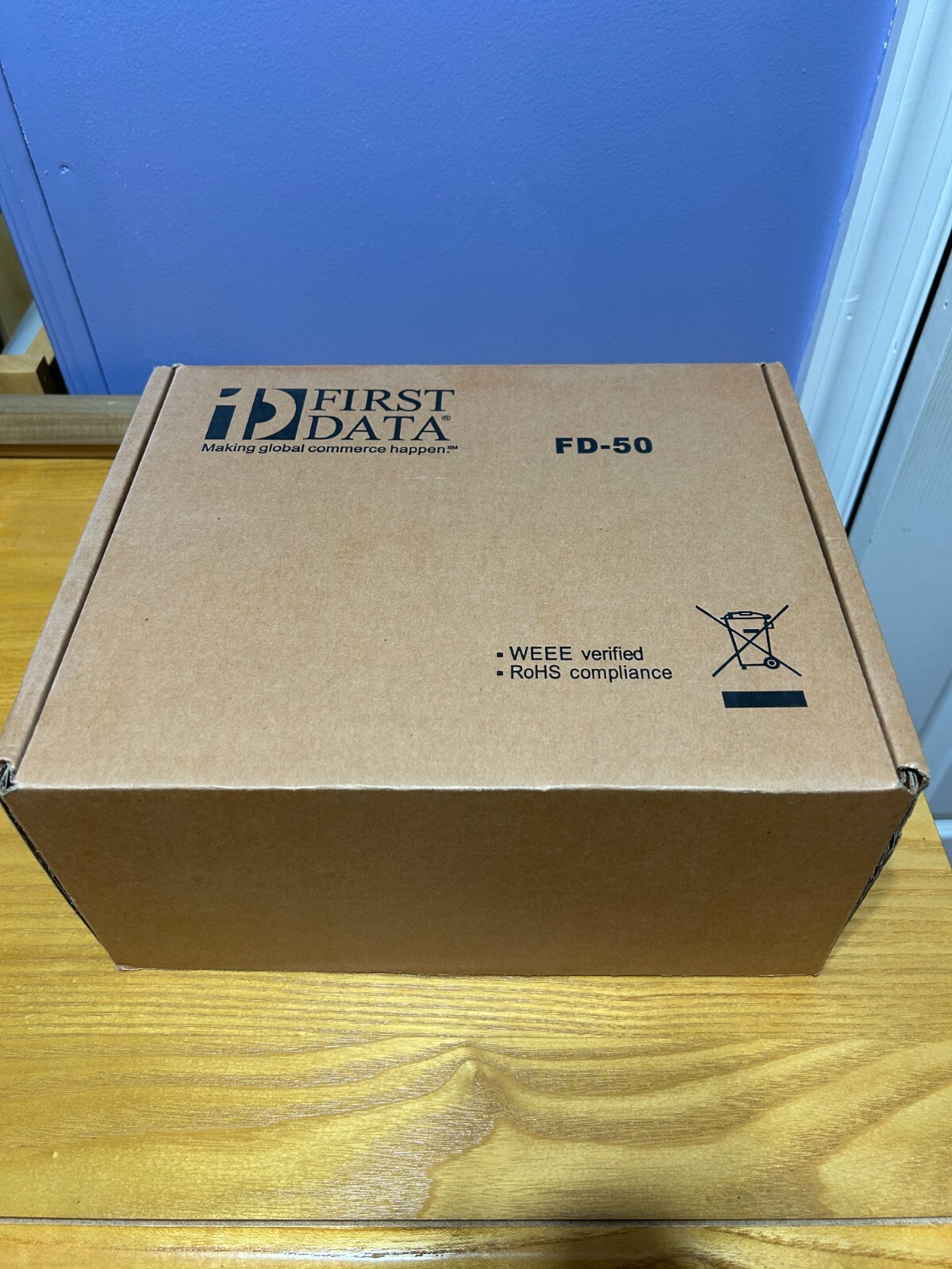 FIRST DATA FD50 Credit Card Terminal – Used with Power Supply and Original Box
