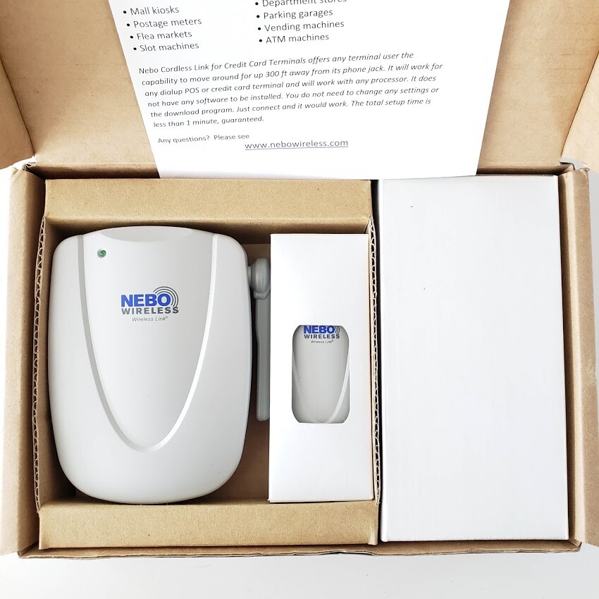 NEBO WIRELESS Cordless Link For Credit Card Terminals Dialup POS New In Box