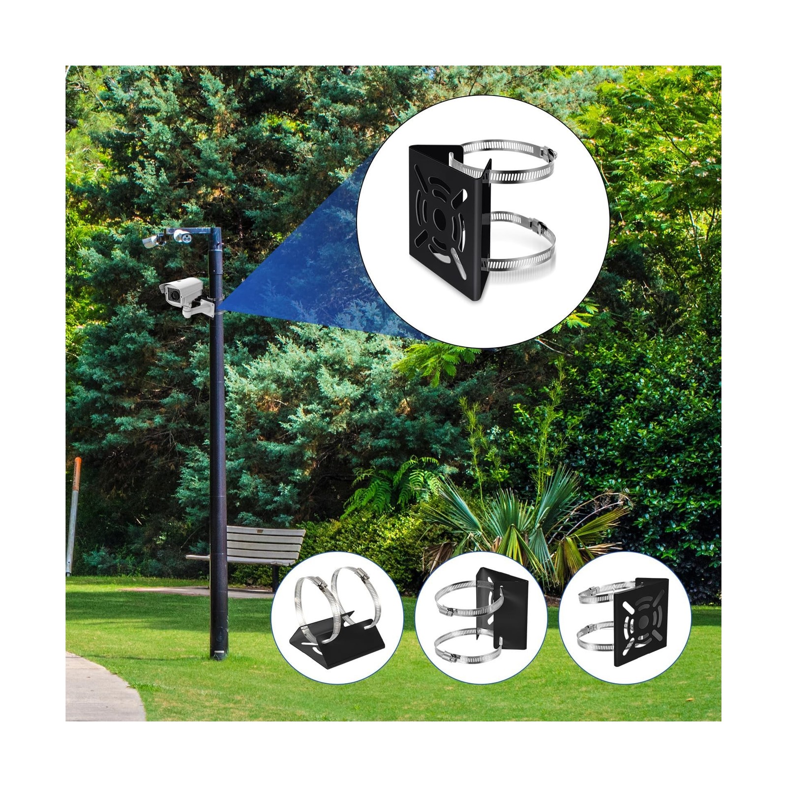 3 Pcs Universal Vertical Pole Mount for Security Camera Wall Mo… FAST USA SHIP