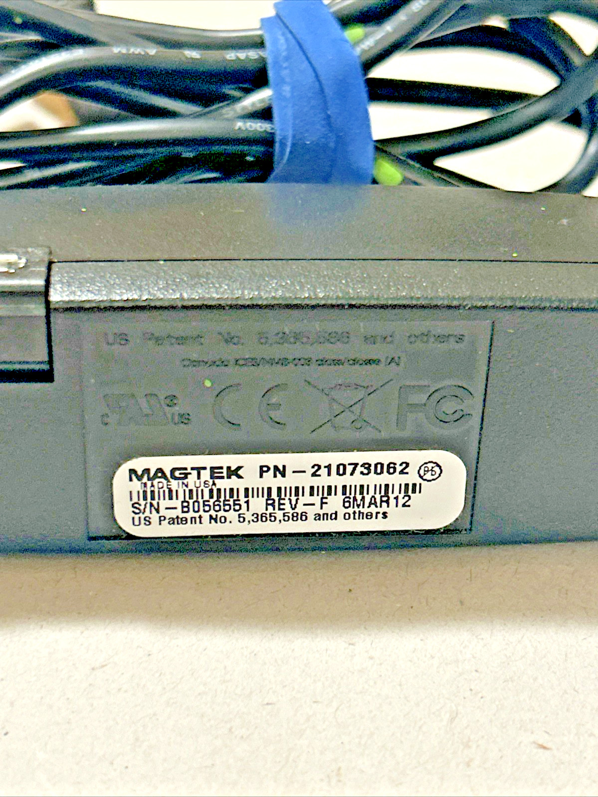 MagTek 21073062 ~ Credit Card Swipe Reader ~ With USB Cord