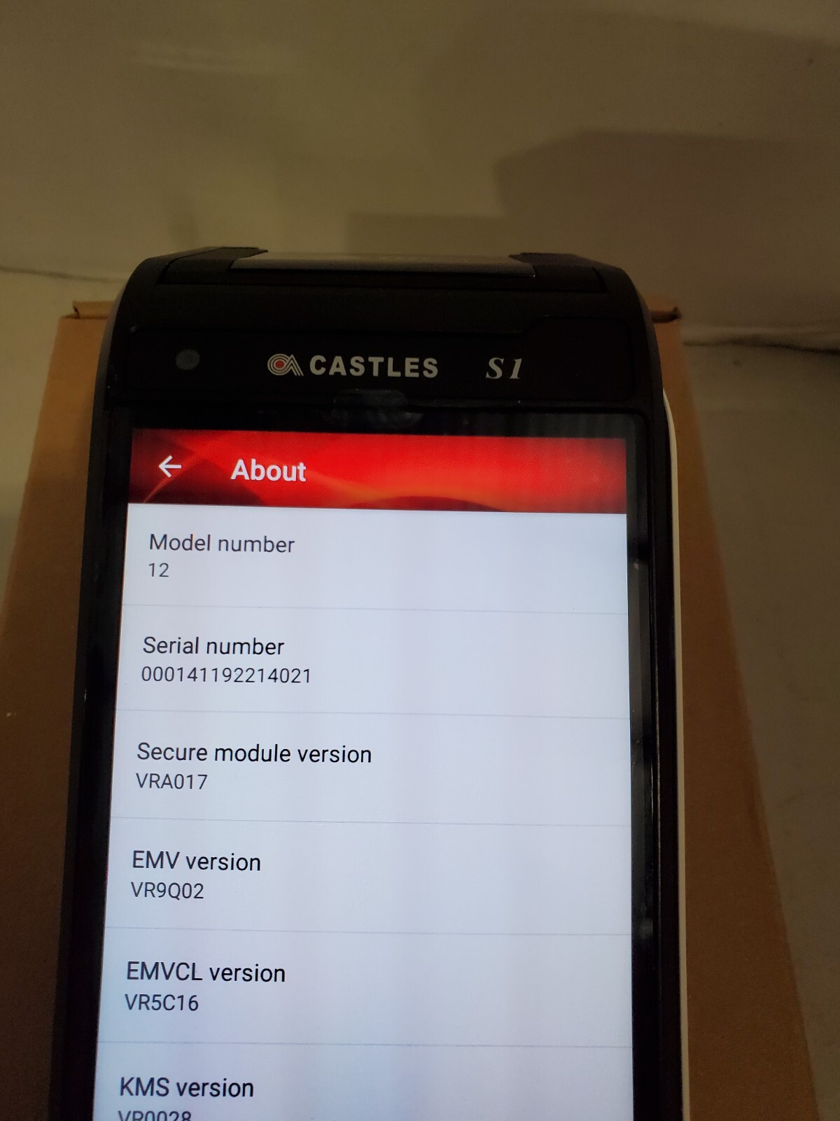 NOB Castle Technology Saturn1000 Android Wireless POS Terminal W/ AC #69