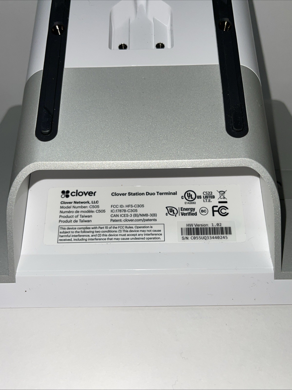 Clover Station Duo Terminal C505 POS System – UNTESTED- For Parts Repair 🍀