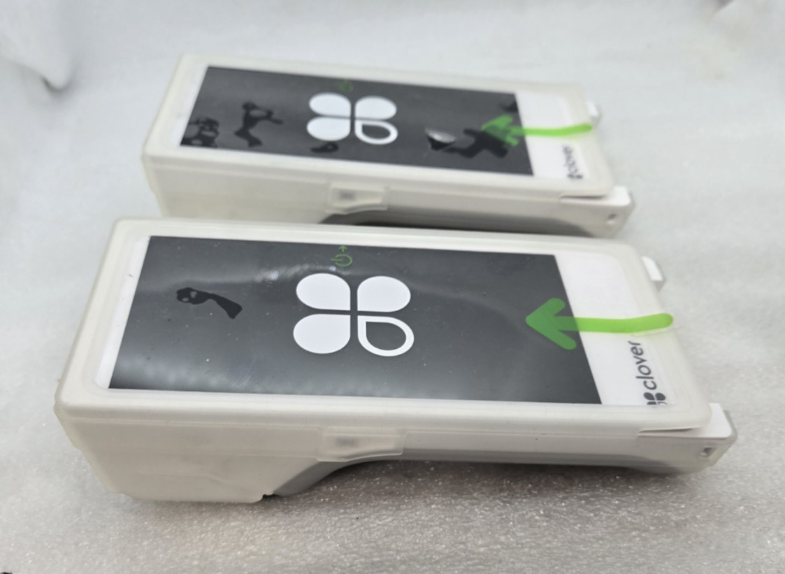 [LOT OF 2] Clover Flex 3 C405 Handheld POS System FOR PARTS FAST FREE SHIPPING a