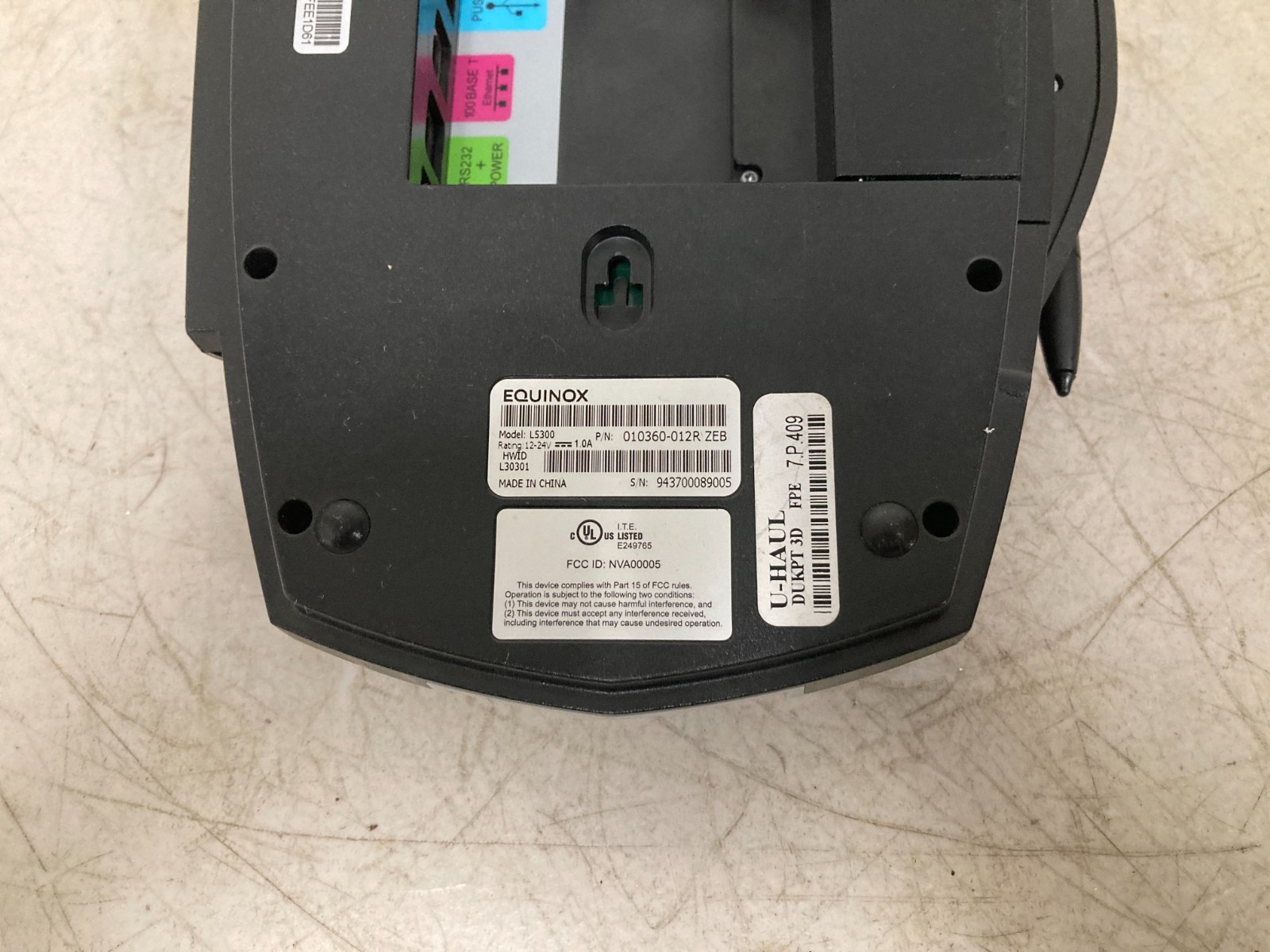 Equinox L5300 Payment Terminal Credit Card Reader – Untested