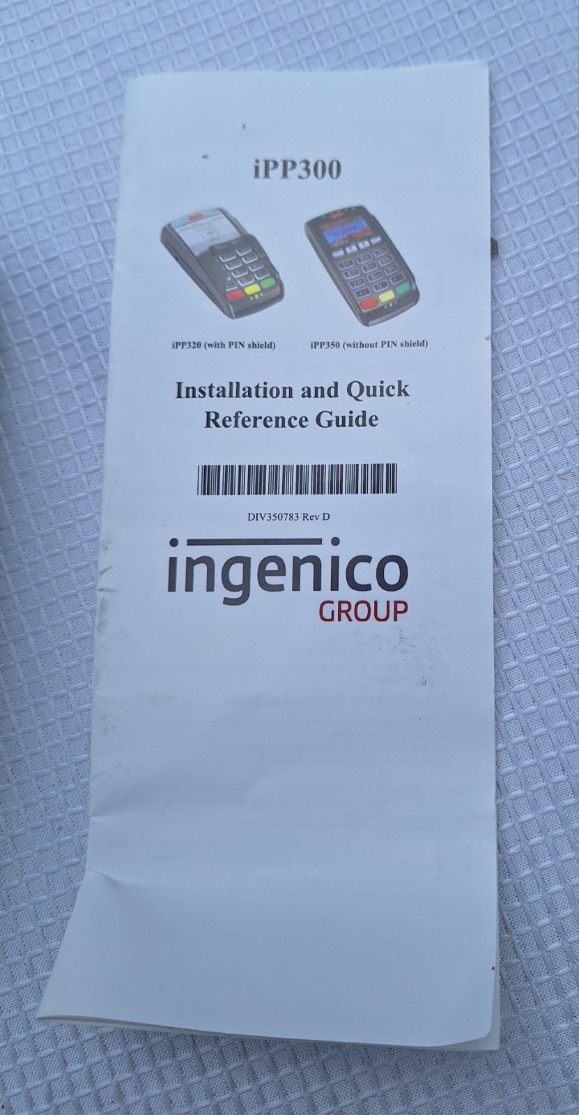 Ingenico IPP350 Credit Card Terminal Black /w Installation & Quick Start Guide