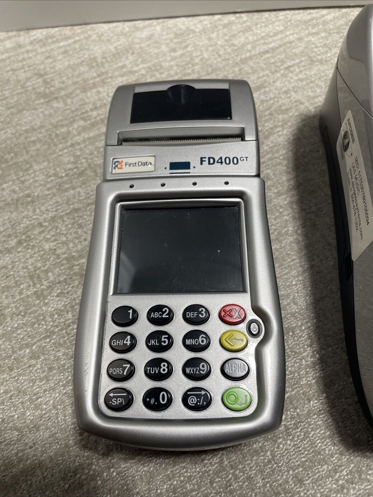 First Data FD130 FD400 GT Credit Card Terminal Silver Lot Of Two Unit Only